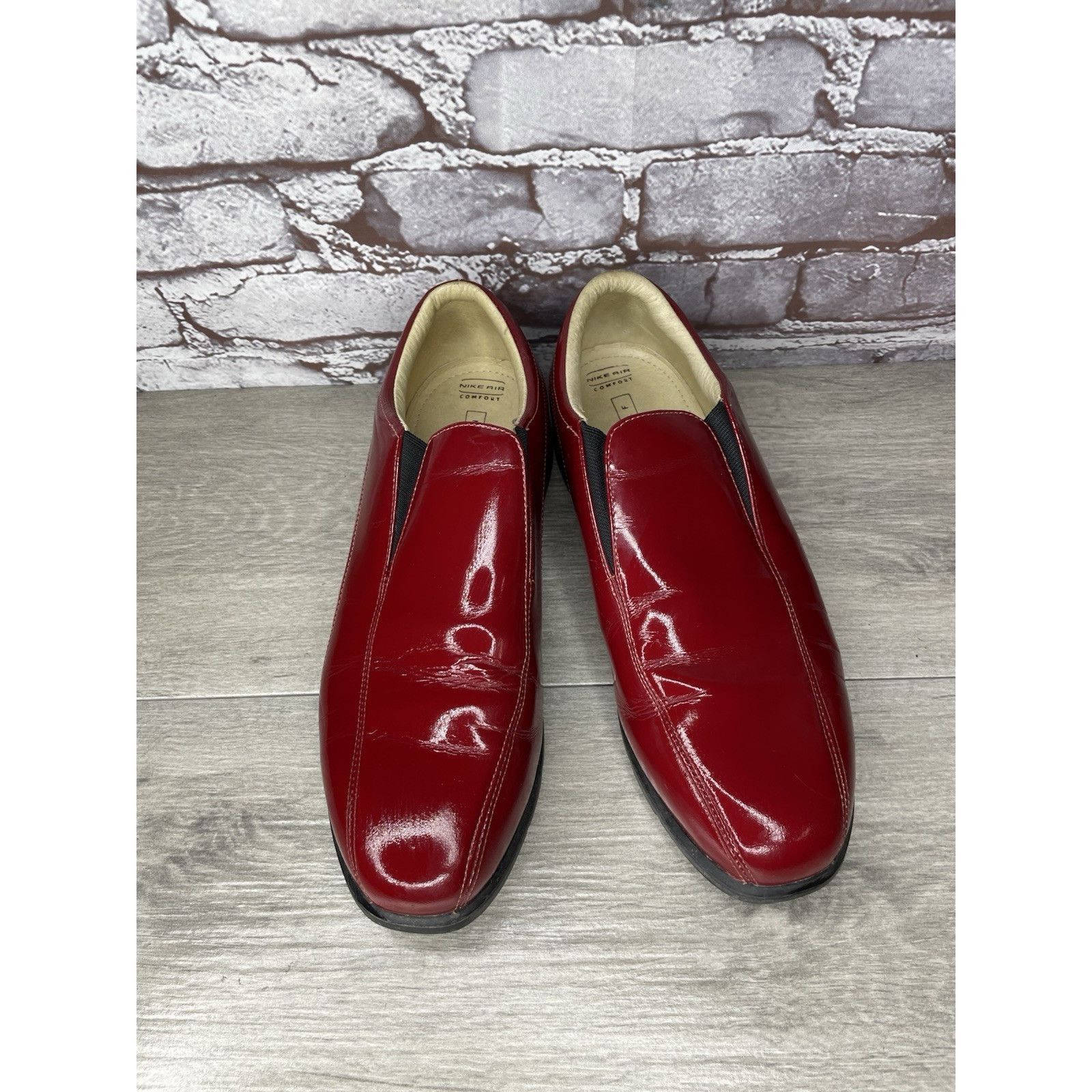 Nike Nike Air Verdana Last Red Patent Leather Slip On Golf Shoes Size US 10 / IT 40 - 1 Thumbnail