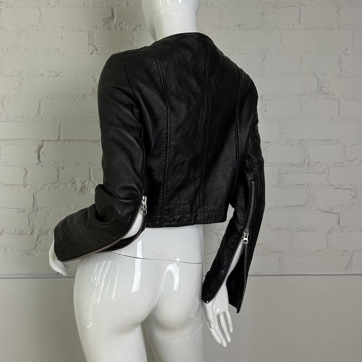 Vintage Insane leather cropped jacket with buttons Size XS / US 0-2 / IT 36-38 - 7 Thumbnail