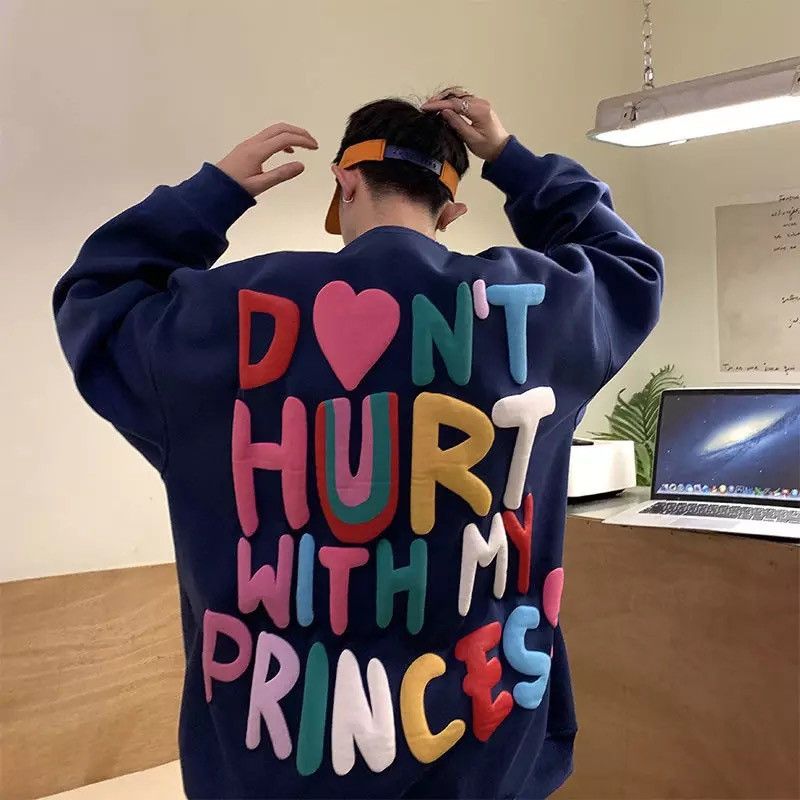 Designer Streetwear Sweatshirt Hoodie Hip Hop Korean Loose Style y2k Size US XL / EU 56 / 4 - 1 Thumbnail