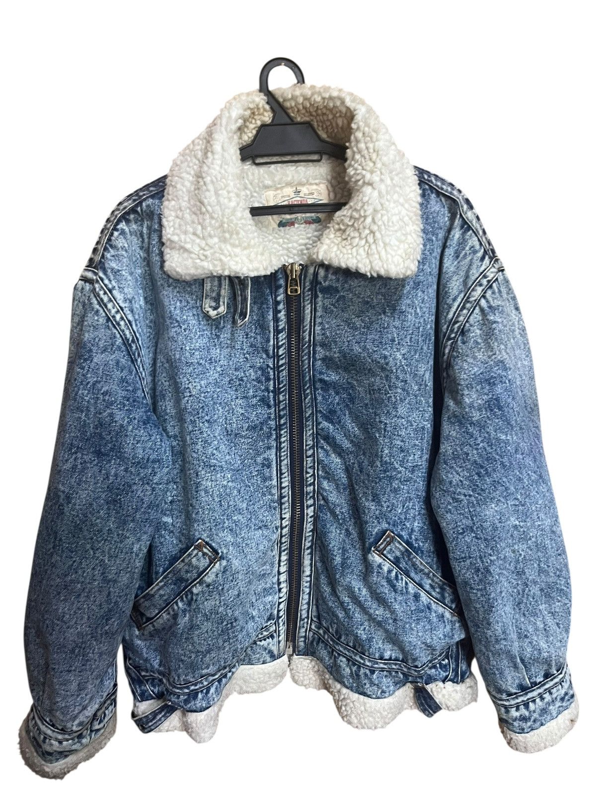Japanese Brand Hacienda Denim Fleece Lined Warm Winter Jacket Size US L / EU 52-54 / 3 - 1 Thumbnail