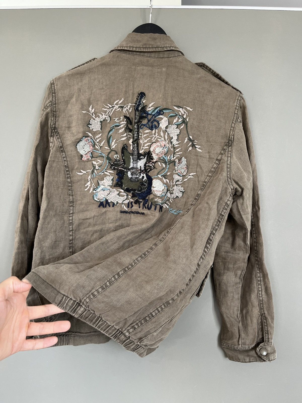 Zadig & Voltaire Zadig & Voltaire Kid Lin Lave Military Linen Jacket Size S / US 4 / IT 40 - 19 Thumbnail