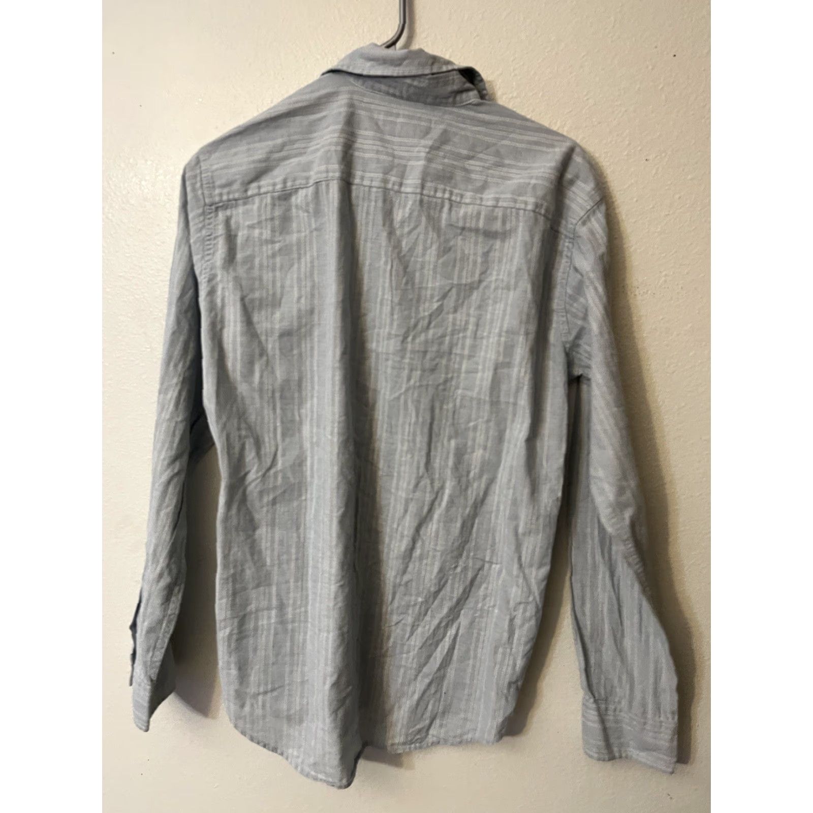 American Eagle Outfitters VINTAGE American Eagle Outfitters Shirt XS Blue Striped Slim Fit Cotton Button Up Mens Size US XS / EU 42 / 0 - 3 Thumbnail