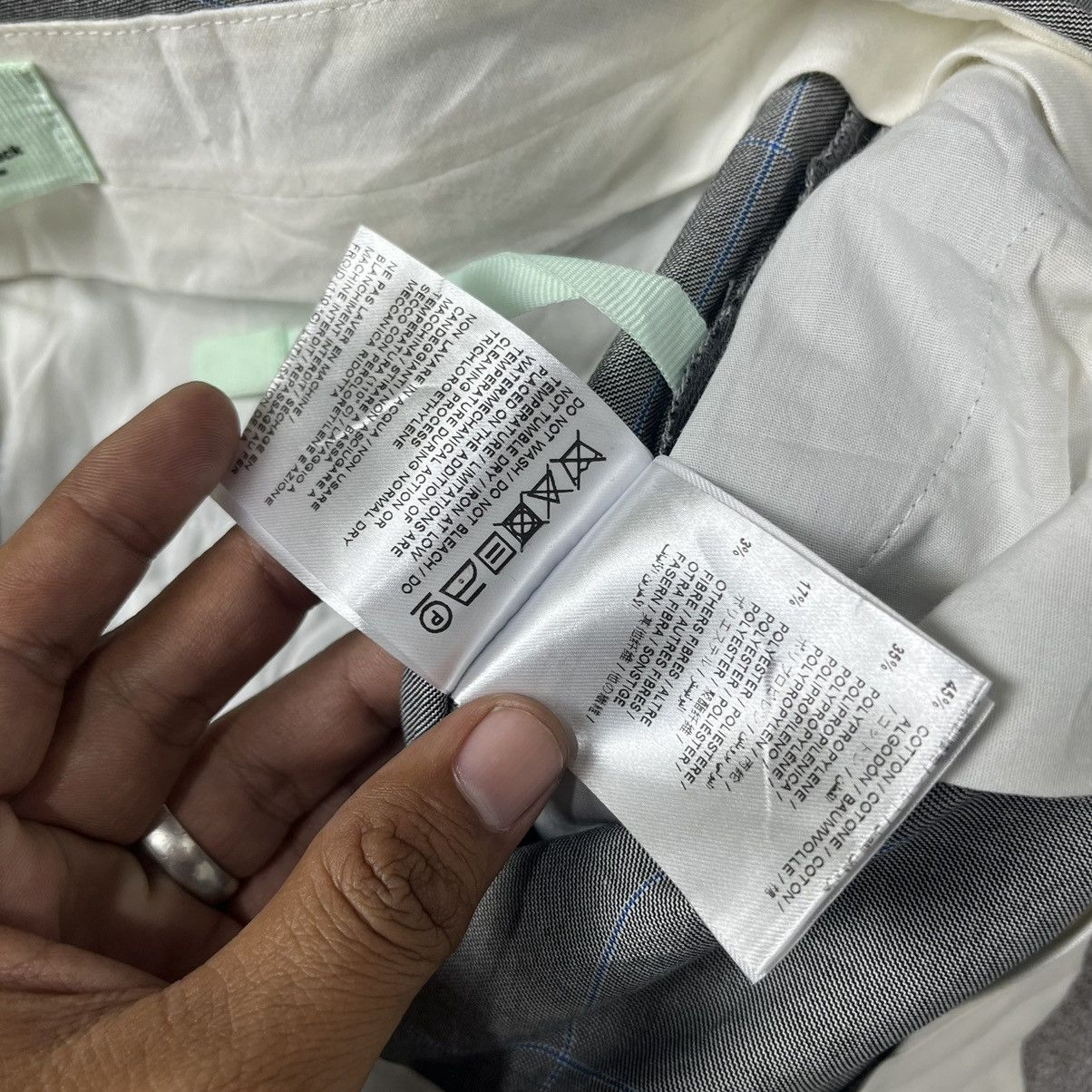 Off-White × Virgil Abloh Off white tartan pants Size 40" / US 18 - 11 Thumbnail