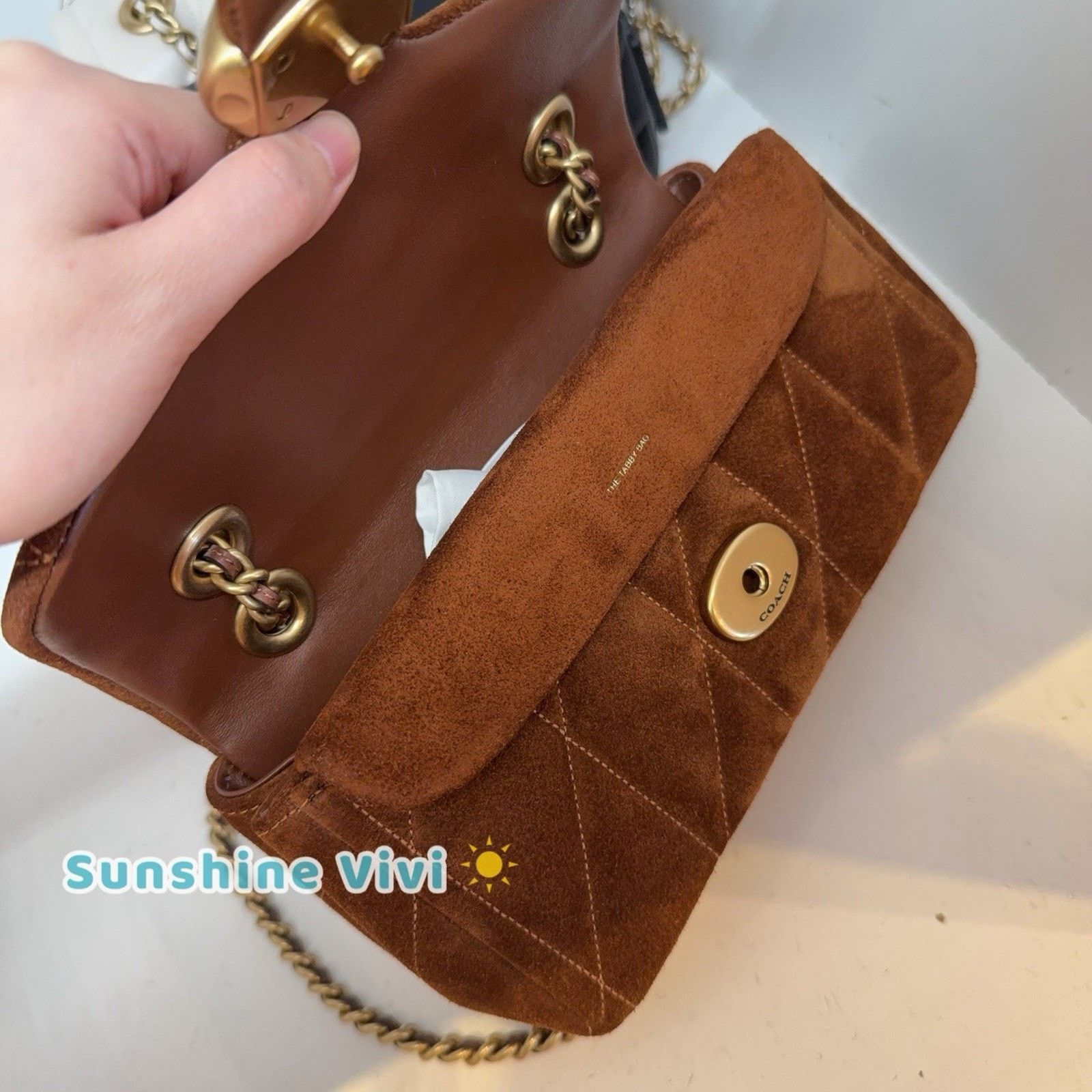 Coach NWT Coach Tabby Shoulder Bag 20 Quilting Suede CCK48 BROWN Size ONE SIZE - 5 Thumbnail