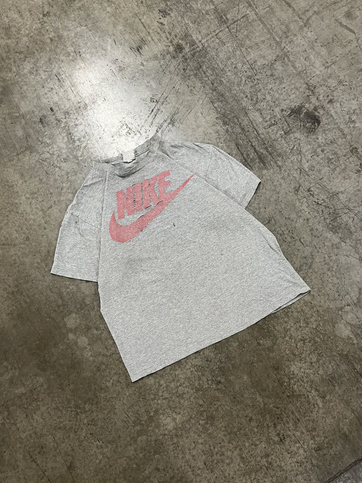 Nike × Vintage Nike spell out thrashed and faded tee shirt hype rare Size US XL / EU 56 / 4 - 1 Thumbnail