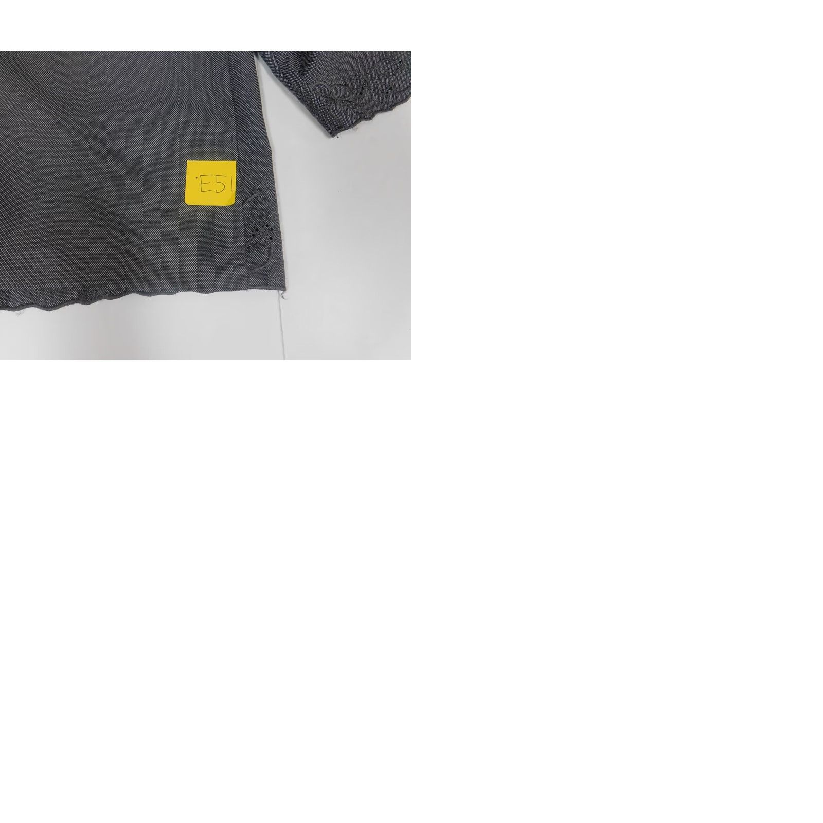 Vintage Alfred Dunner Blazer Womens Jacket 18 Gray Flower Lightweight Short Sleeve Button Mid-Length Regular Polyester Microfiber Fall Winter Size XXL / US 16-18 / IT 52-54 - 9 Thumbnail