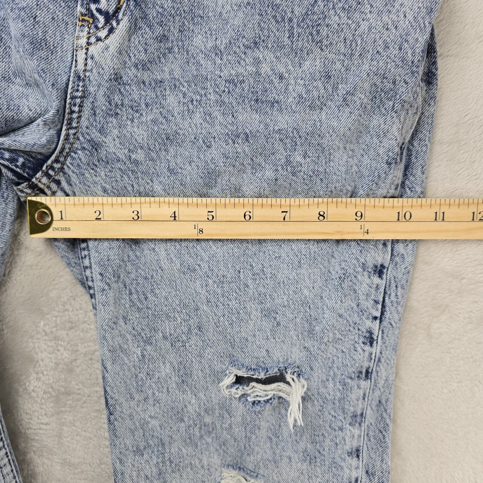 Free People We The Free Jeans Womens 27 Straight Leg Distressed 27x32 Size 27" / US 4 / IT 40 - 15 Thumbnail