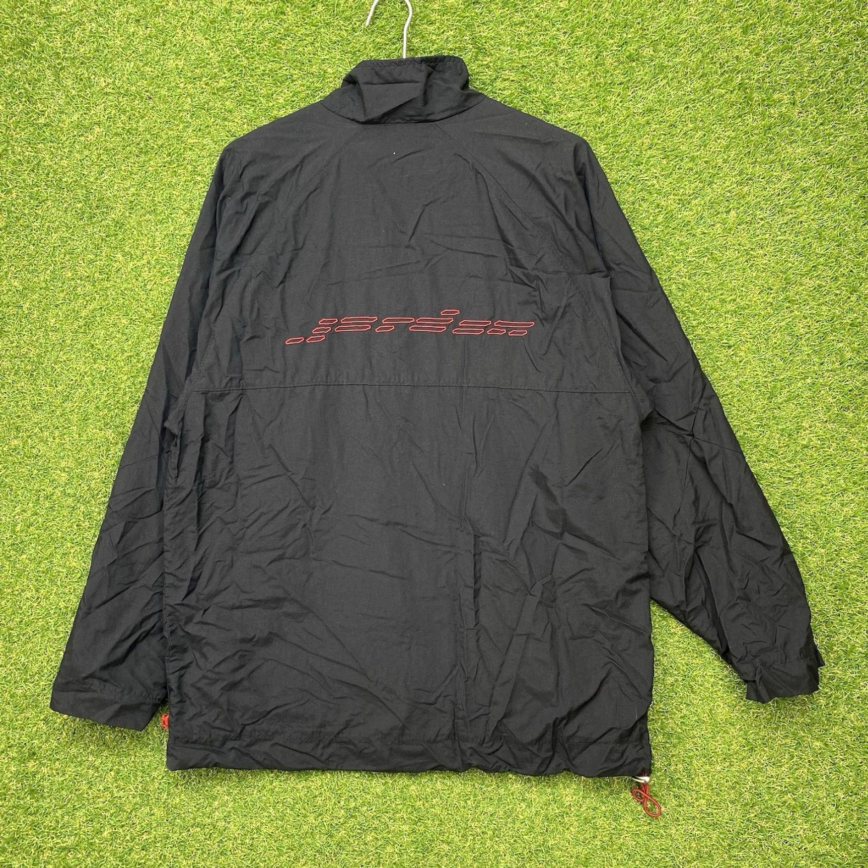 Jordan Brand VINTAGE Jordan Jacket Mens Large Bred Spellout Windbreaker Black Zip Up Size US L / EU 52-54 / 3 - 2 Thumbnail