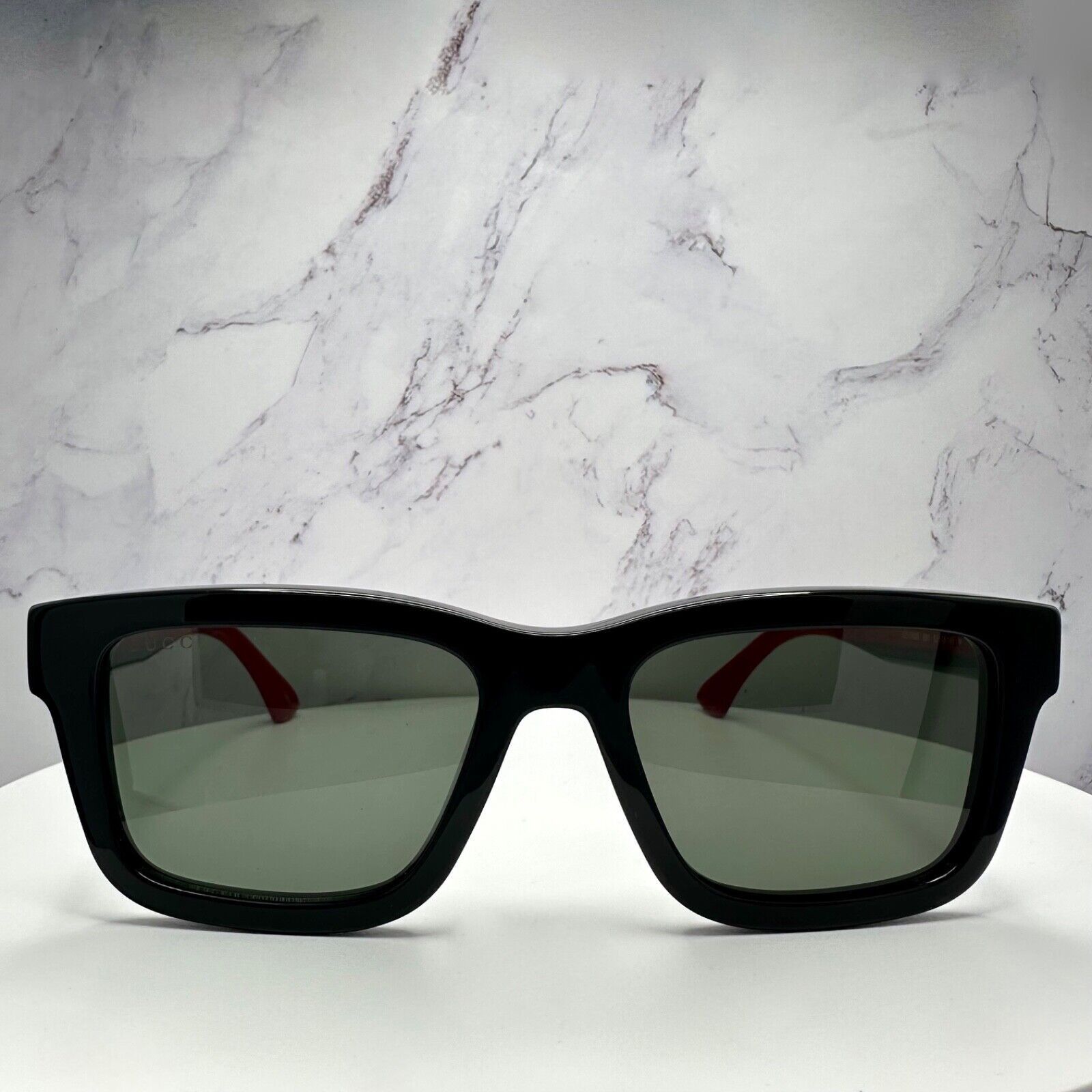 Gucci New GUCCI Sunglasses Black Gold 3D Metal Logo Square Size ONE SIZE - 2 Thumbnail
