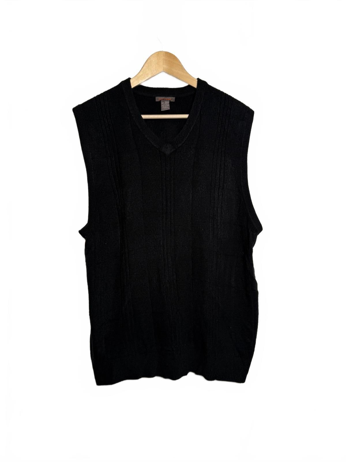 Dockers Dockers Black V-Neck Knit Sweater Vest XXL Size US XXL / EU 58 / 5 - 2 Thumbnail