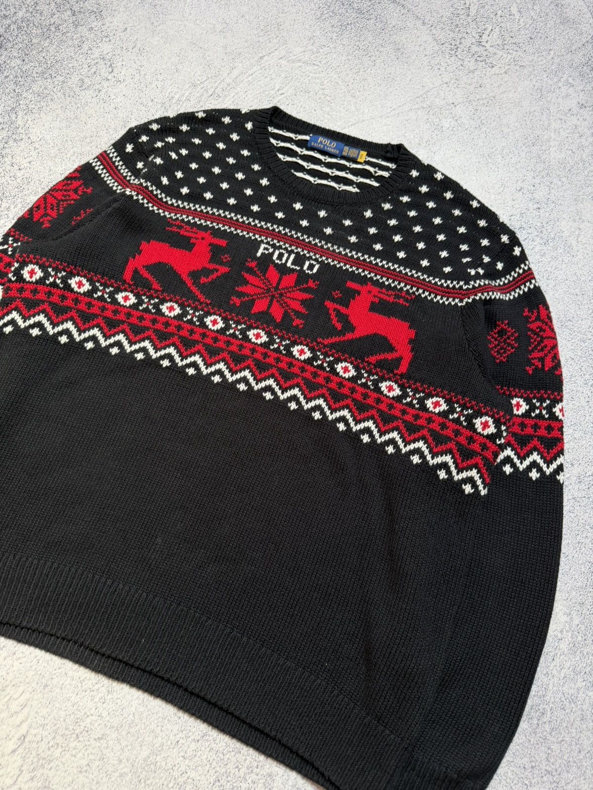 Polo Ralph Lauren RRL Style Fair Isle Nordic Cotton Cashmere Crewneck Sweater Size US XXL / EU 58 / 5 - 4 Thumbnail
