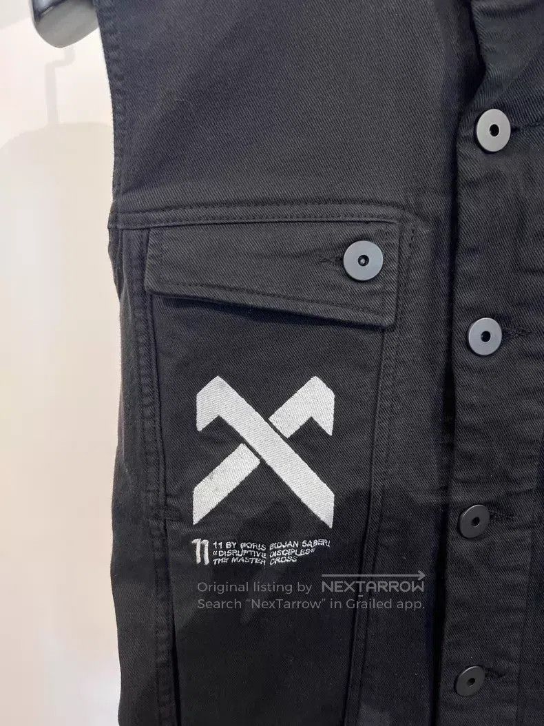 Boris Bidjan Saberi Boris Bidjan Saberi Denim printed hunting vest jacket| Size US S / EU 44-46 / 1 - 4 Thumbnail