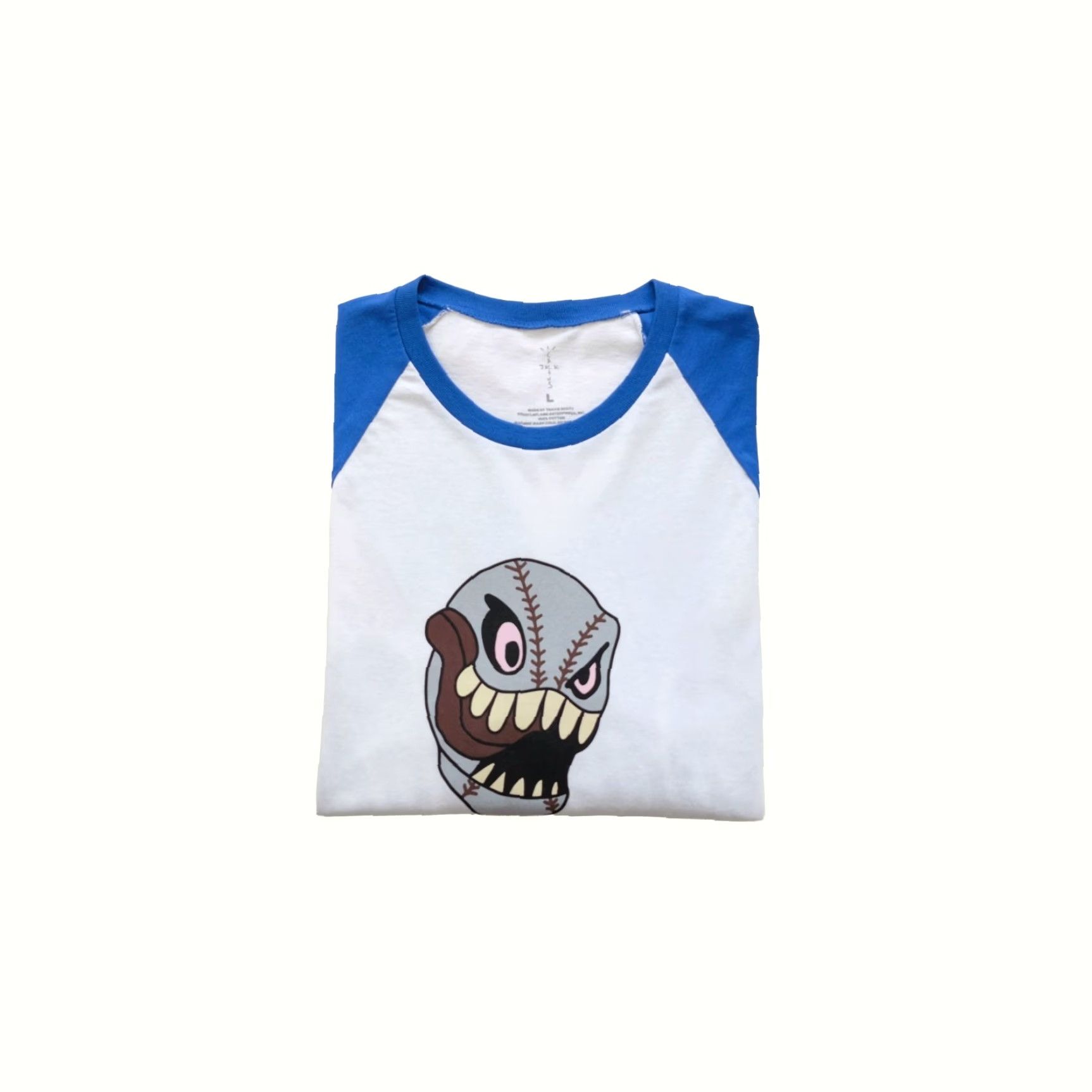 Travis Scott VINTAGE TRAVIS SCOTT ASTROWORLD CACTUS JACK BASEBALL GAME VTG Y2K MUSIC T SHIRT 2021 L Size US L / EU 52-54 / 3 - 2 Thumbnail