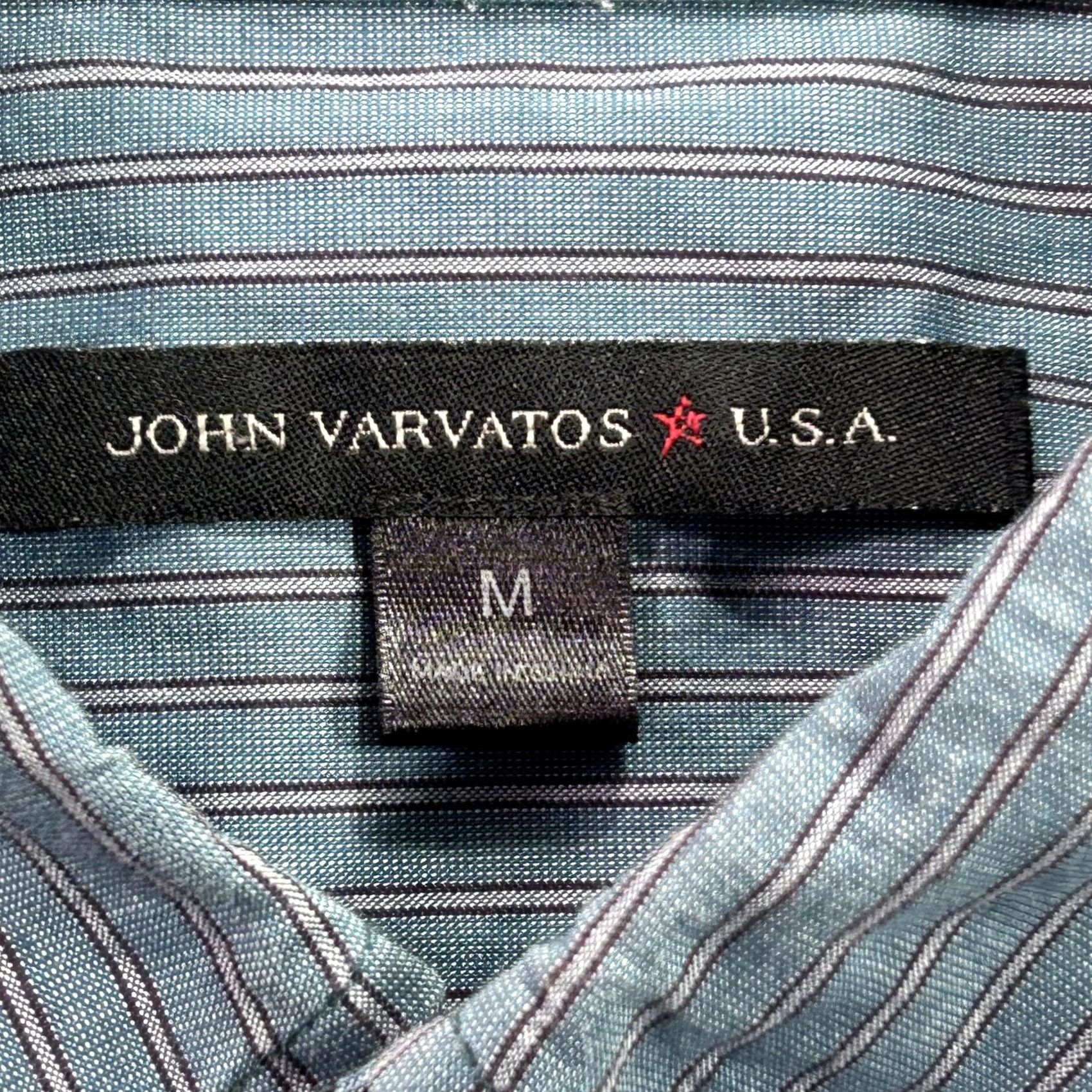John Varvatos John Varvatos U.S.A. Shirt Mens Medium Striped Button-Down Long Sleeve MVS7C16 Size US M / EU 48-50 / 2 - 4 Thumbnail