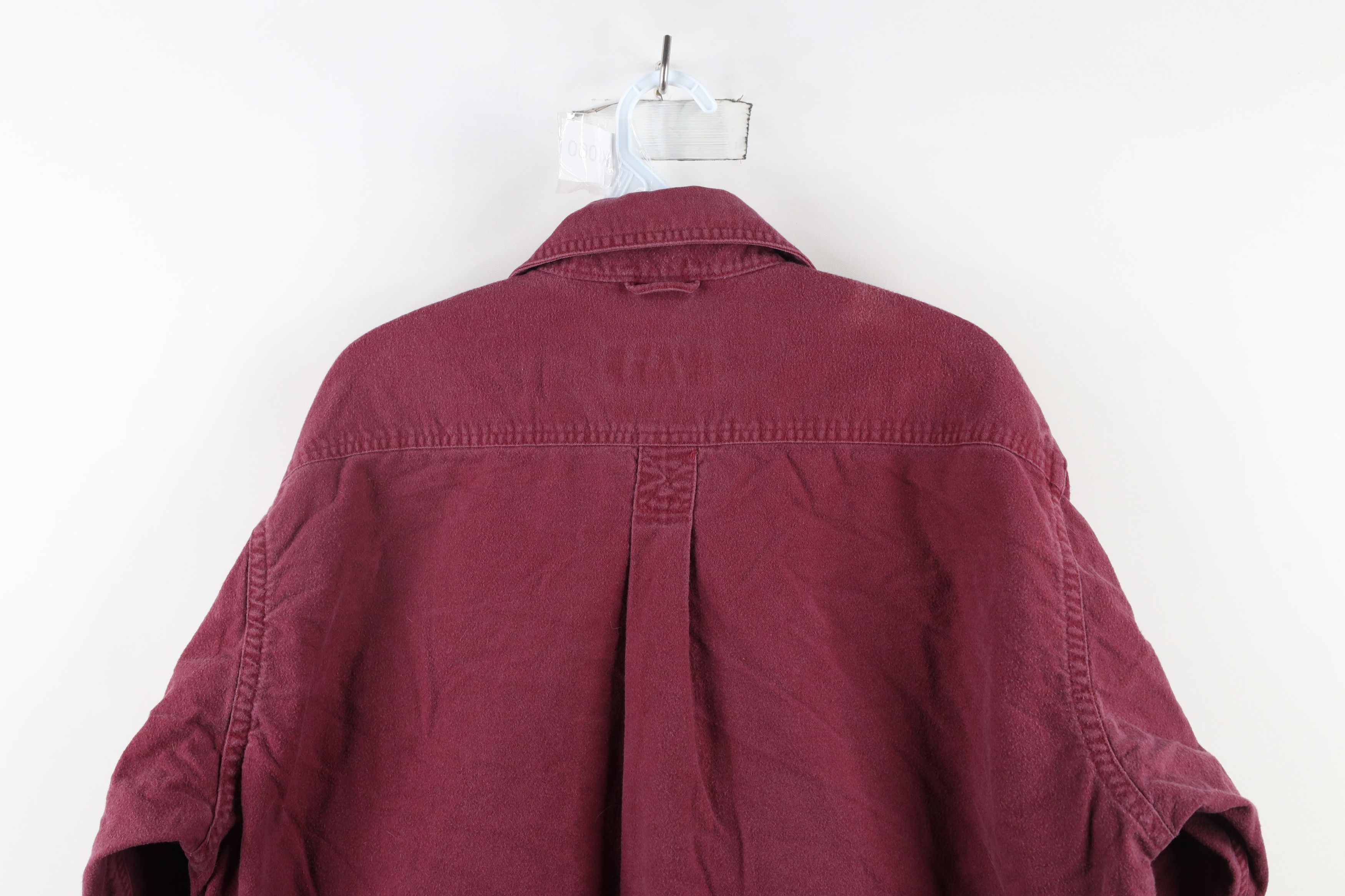 Timberland × Vintage Vintage 90s Timberland Chamois Cloth Button Shirt Red Size US M / EU 48-50 / 2 - 15 Thumbnail