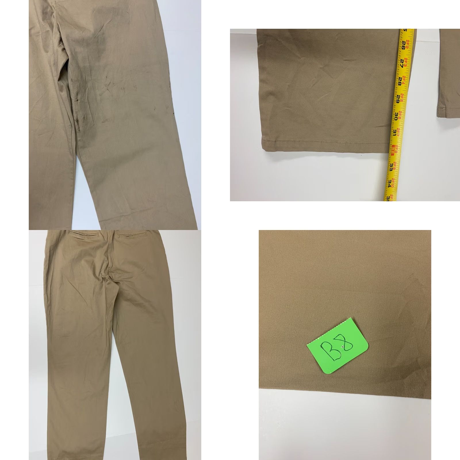 Lee Lee Womens Pants 32 Beige relaxed chino straight Pants Regular Women Beige 32 in 32 in Chino Womens Size 24" / US 00 / IT 34 - 8 Thumbnail