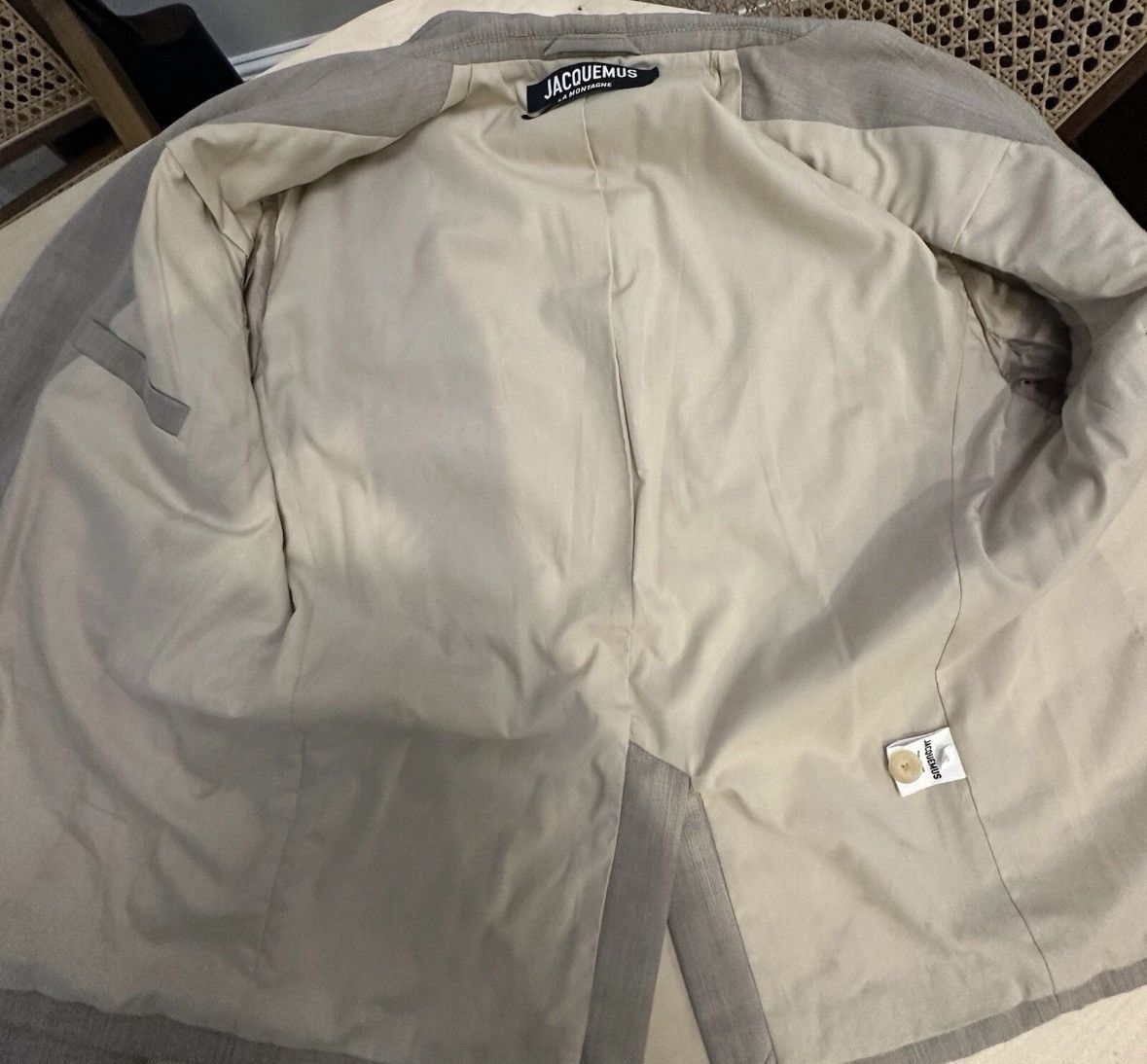 Jacquemus Jacquemus beige sport coat with removable pocket size 50 Size 50R - 8 Thumbnail