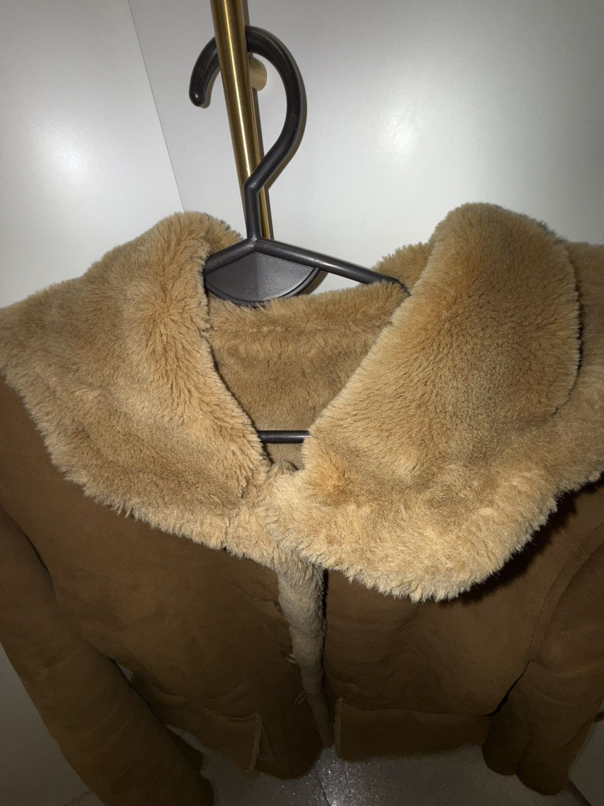 Vintage Vintage Shearling Hooded Coat – Brown Suede – Size 38 Size M / US 6-8 / IT 42-44 - 3 Thumbnail