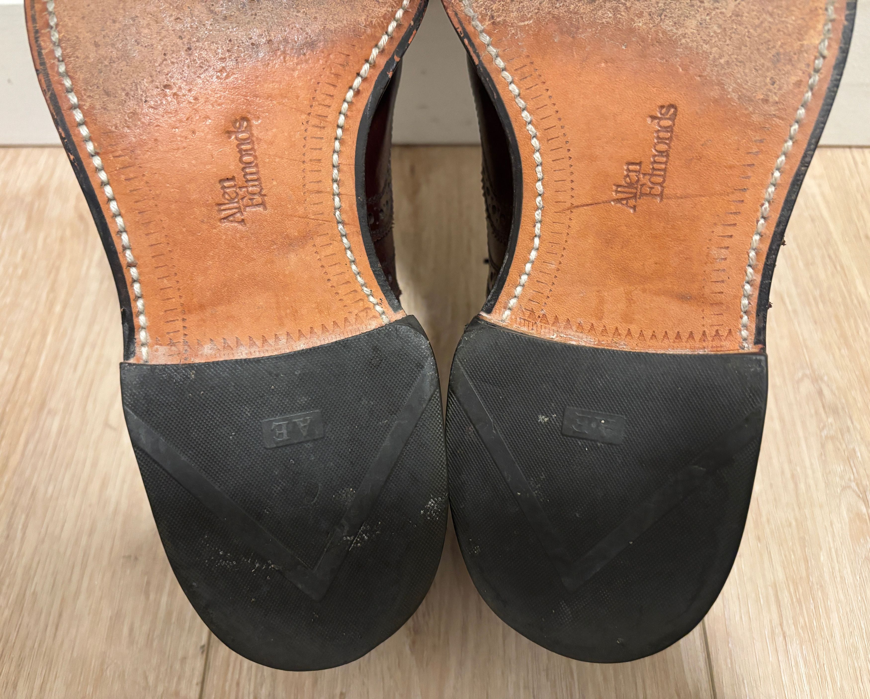$400 Fairhaven Brown Wingtip Brogue Oxford Dress Shoes