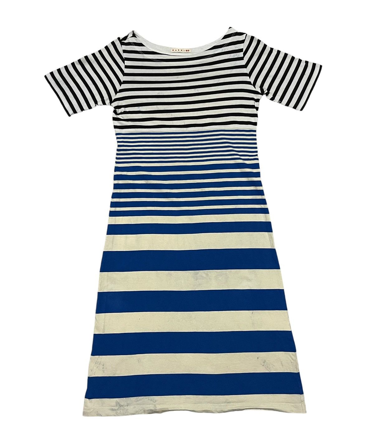 Japanese Brand × Marni × Uniqlo UNIQLO X MARNI STRIPES SHORT SLEEVE DRESS Size S / US 4 / IT 40 - 1 Thumbnail