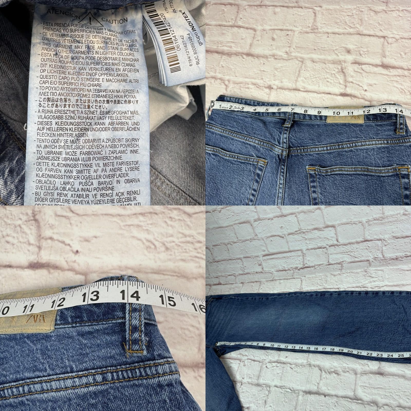 Zara Zara Jeans Womens 29 Medium Wash Blue Mid Rise Relaxed Wide Leg Denim 29x27 Jeans Womens Regular Blue 29in 27in Cotton Denim Relaxed Wide-Leg 5-Pocket Size 29" - 8 Thumbnail