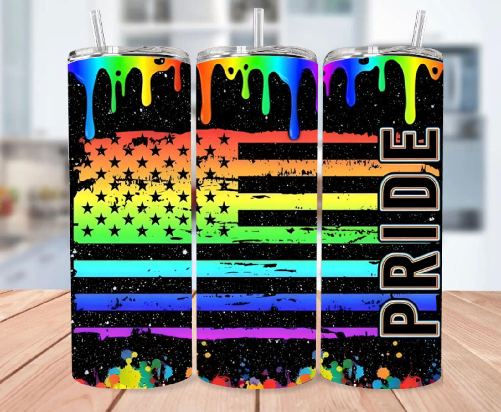 Other Pride LGBTQ Stainless Steel Tumbler 20 Oz Rainbow Flag Size ONE SIZE - 1 Thumbnail