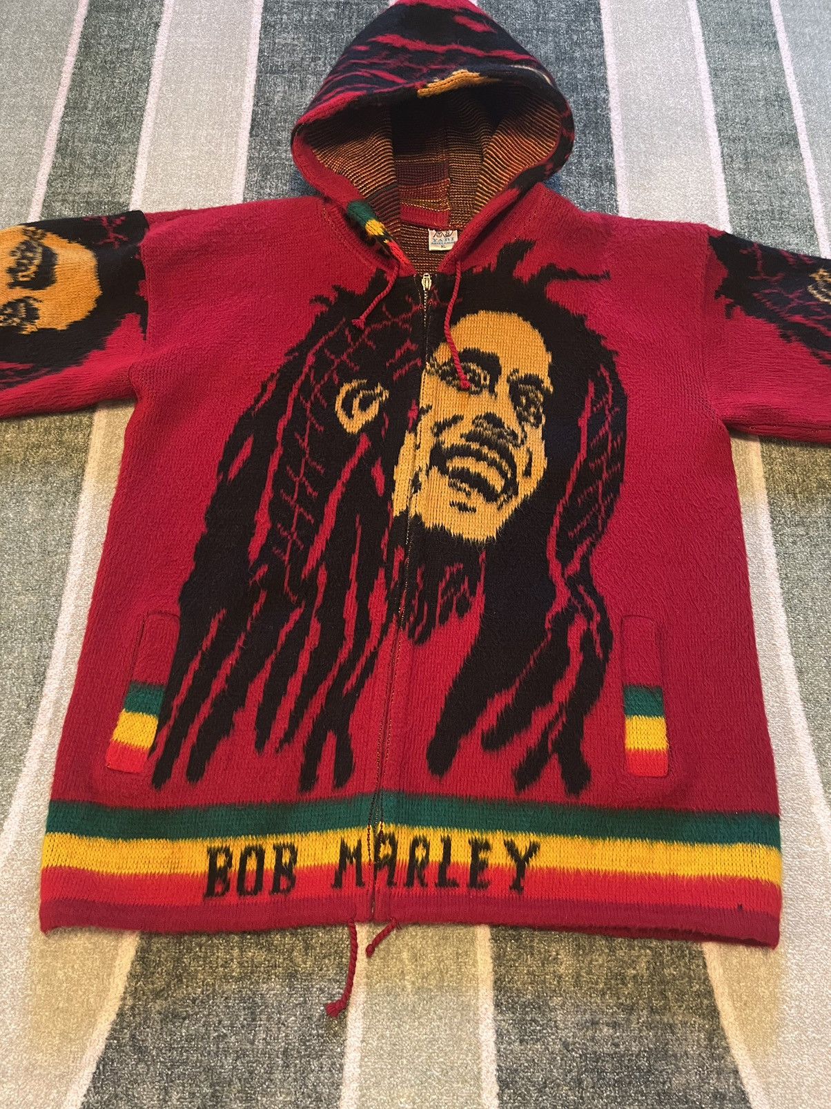 Bob Marley RARE Vintage Bob Marley AOP Zip Up Hoodie Size US XL / EU 56 / 4 - 3 Thumbnail