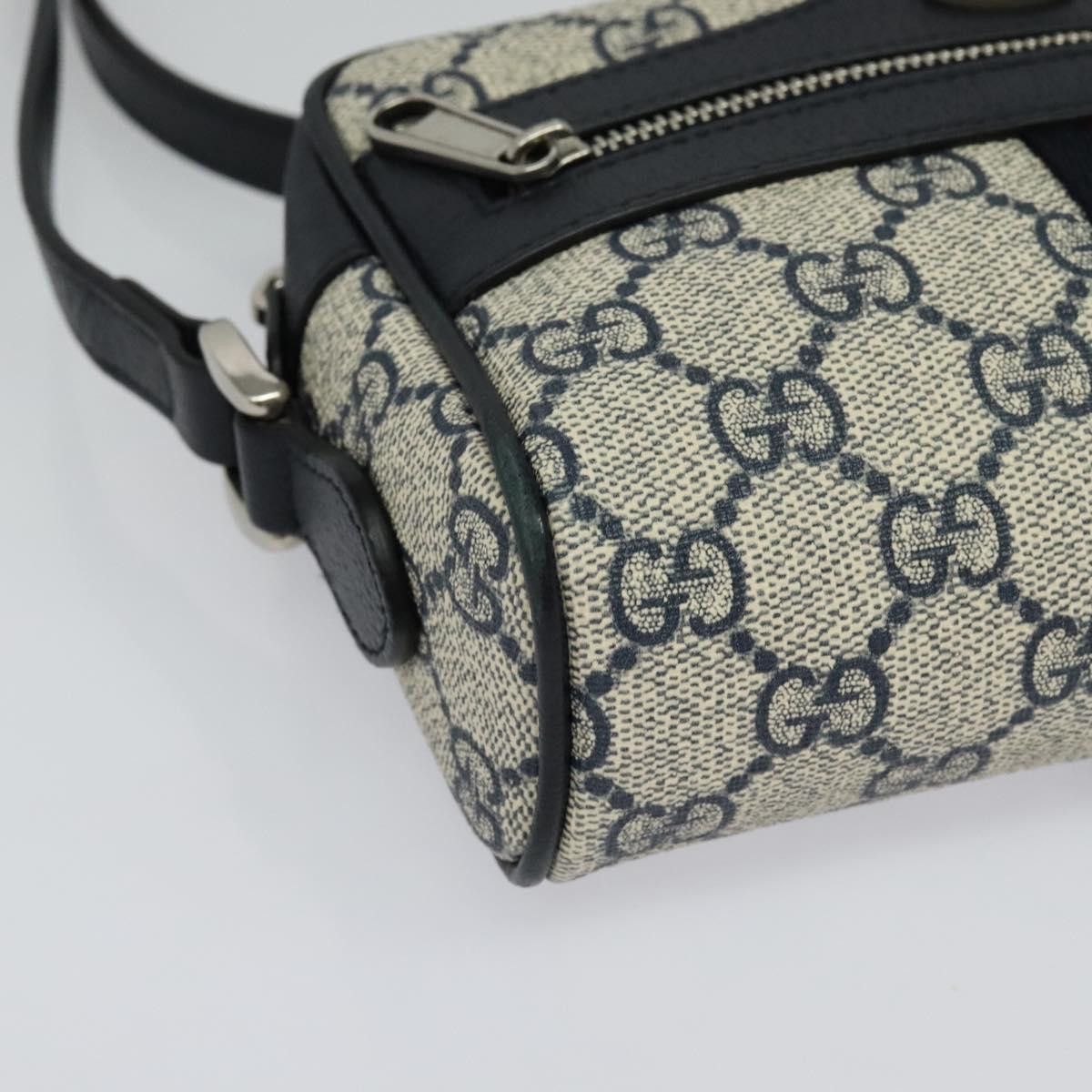 Gucci GUCCI GG Supreme Sherry Line Shoulder Bag Pvc Navy Red Size ONE SIZE - 10 Thumbnail