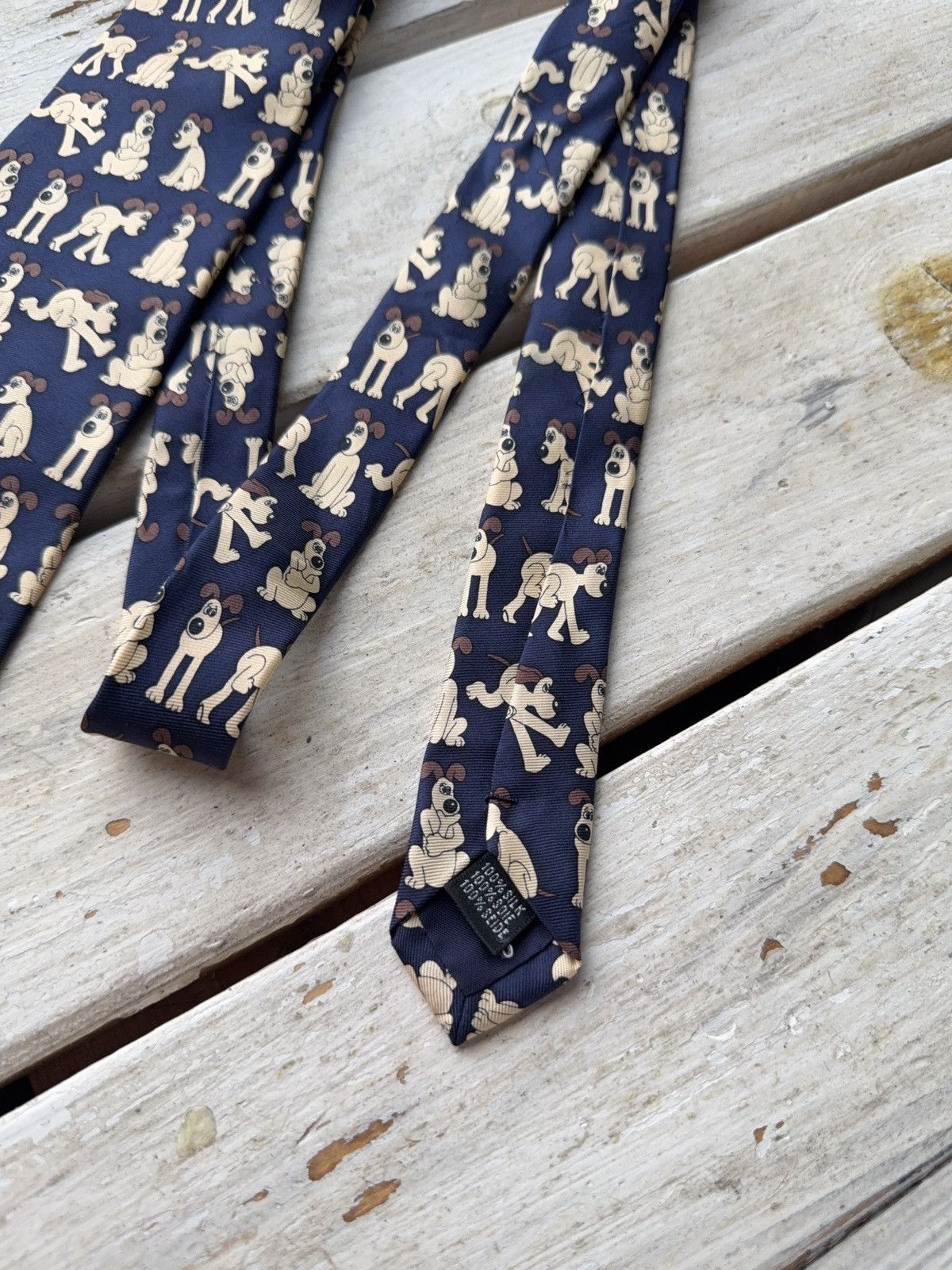 Cartoon Network × Vintage Vintage Wallace & Gromit Gromit Dog Novelty Tie – 90s Print Size ONE SIZE - 3 Thumbnail