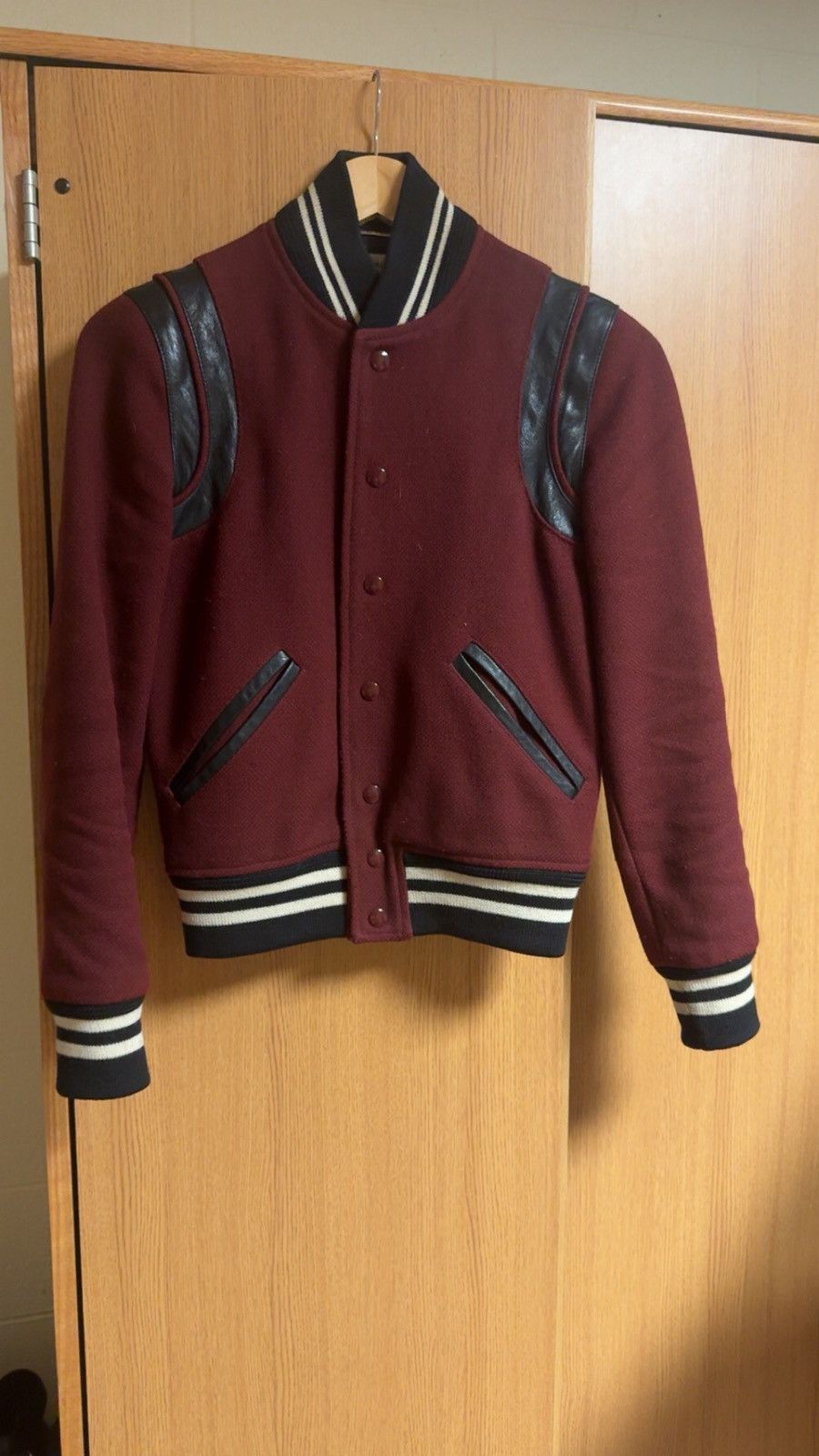 Saint Laurent Paris Saint Laurent Paris FW14 “Bordeaux” Teddy Size US XS / EU 42 / 0 - 1 Thumbnail