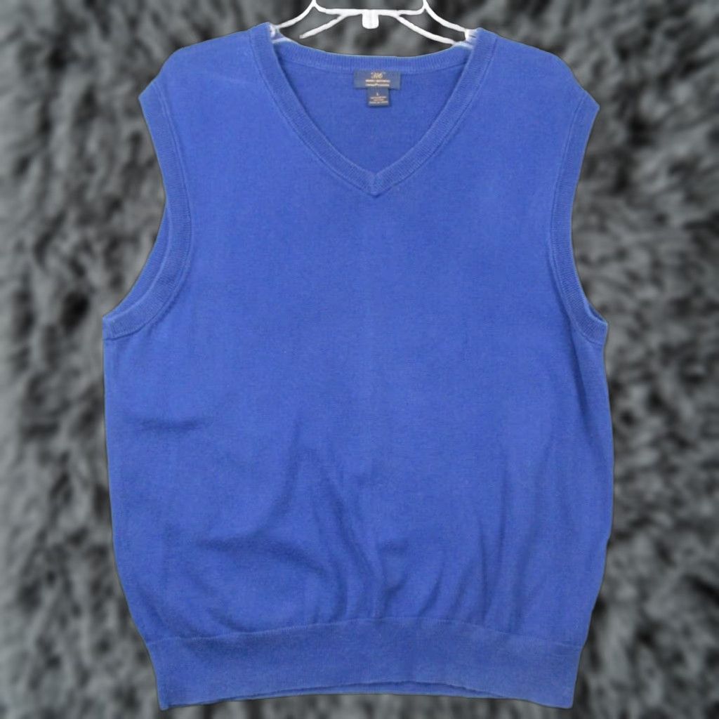 Brooks Brothers Brooks Brothers 346 Sweater Vest Large Blue V Neck Golf Men Size US L / EU 52-54 / 3 - 1 Thumbnail