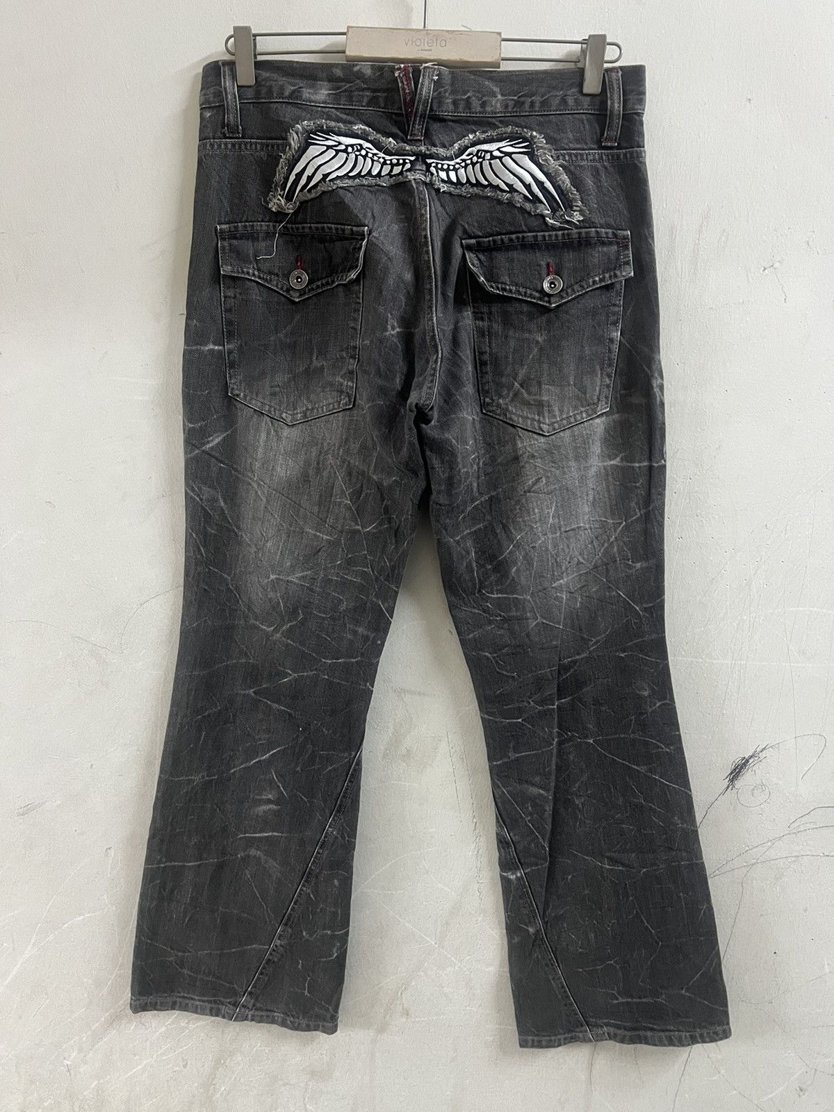 Japanese Brand FLARED🔥NYLAUS TWIST DISTRESSED DENIM PANT Size US 32 / EU 48 - 8 Thumbnail