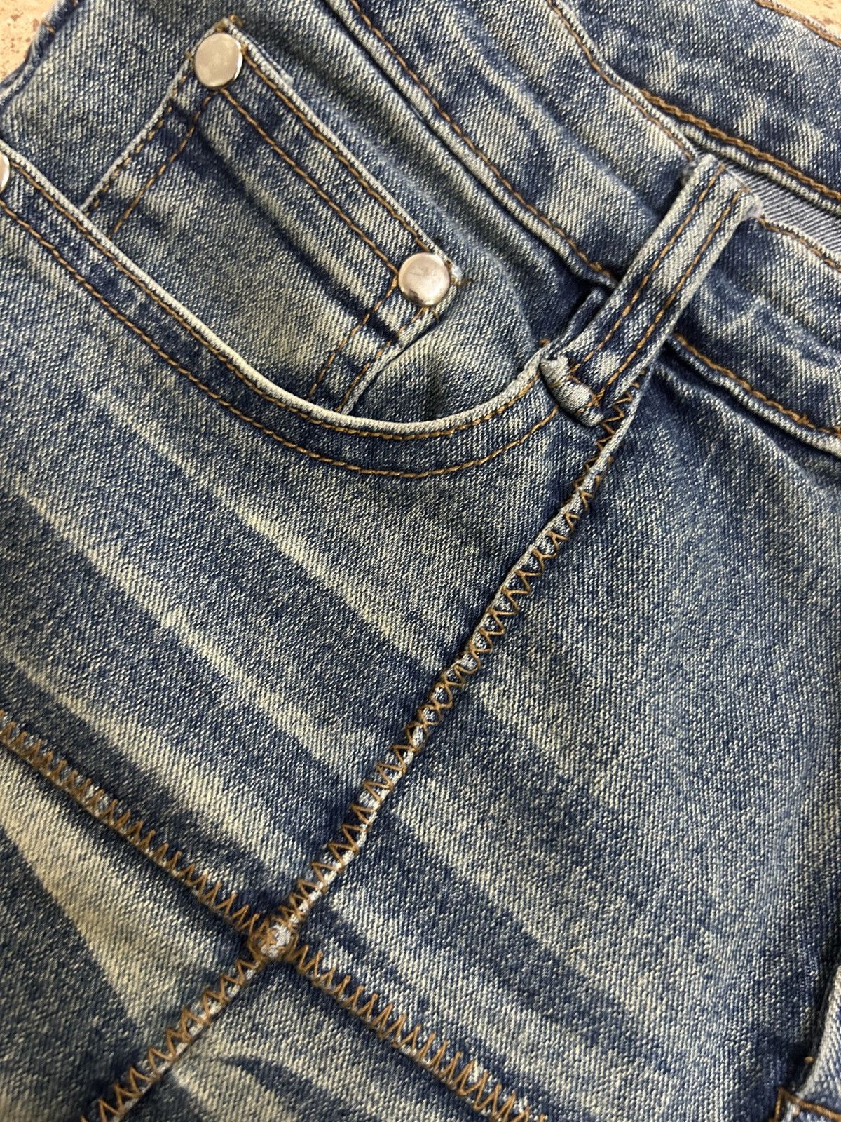 Japanese Brand × Vintage Vintage Japanese WORLD BAZAAR Patchwork Design Flare Jeans Size US 30 / EU 46 - 10 Thumbnail