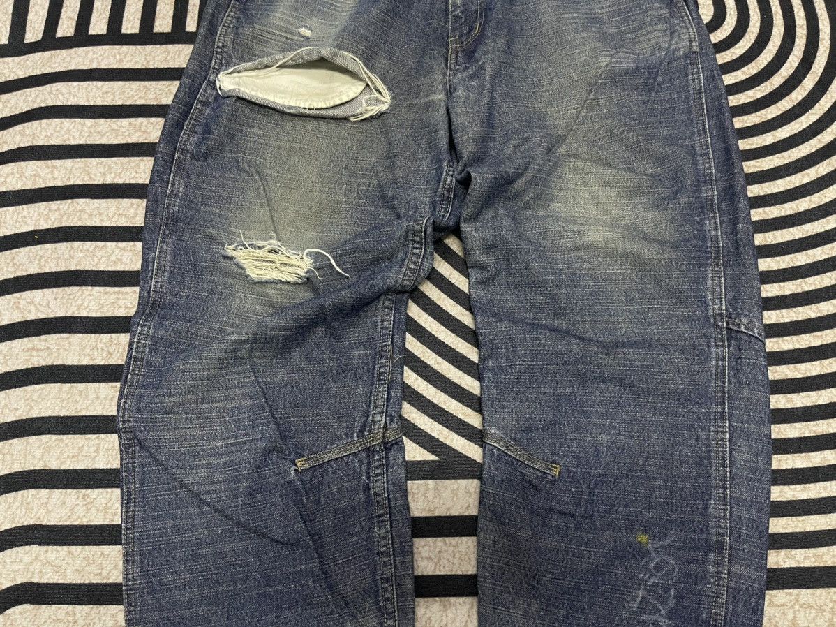 MasterPiece 2000s MASTERPIECE JAPAN BAGGY WASHABLE DISTRESSED JEANS Size US 32 / EU 48 - 5 Thumbnail