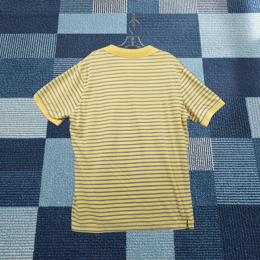 Chaps Chaps Polo Shirt Mens XL Yellow Button Short Sleeve Striped Cotton Casual Size US XL / EU 56 / 4 - 1 Thumbnail
