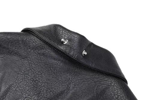VIBE Vintage Street Punk Button Down PU Leather Jacket Coat Size US M / EU 48-50 / 2 - 3 Thumbnail