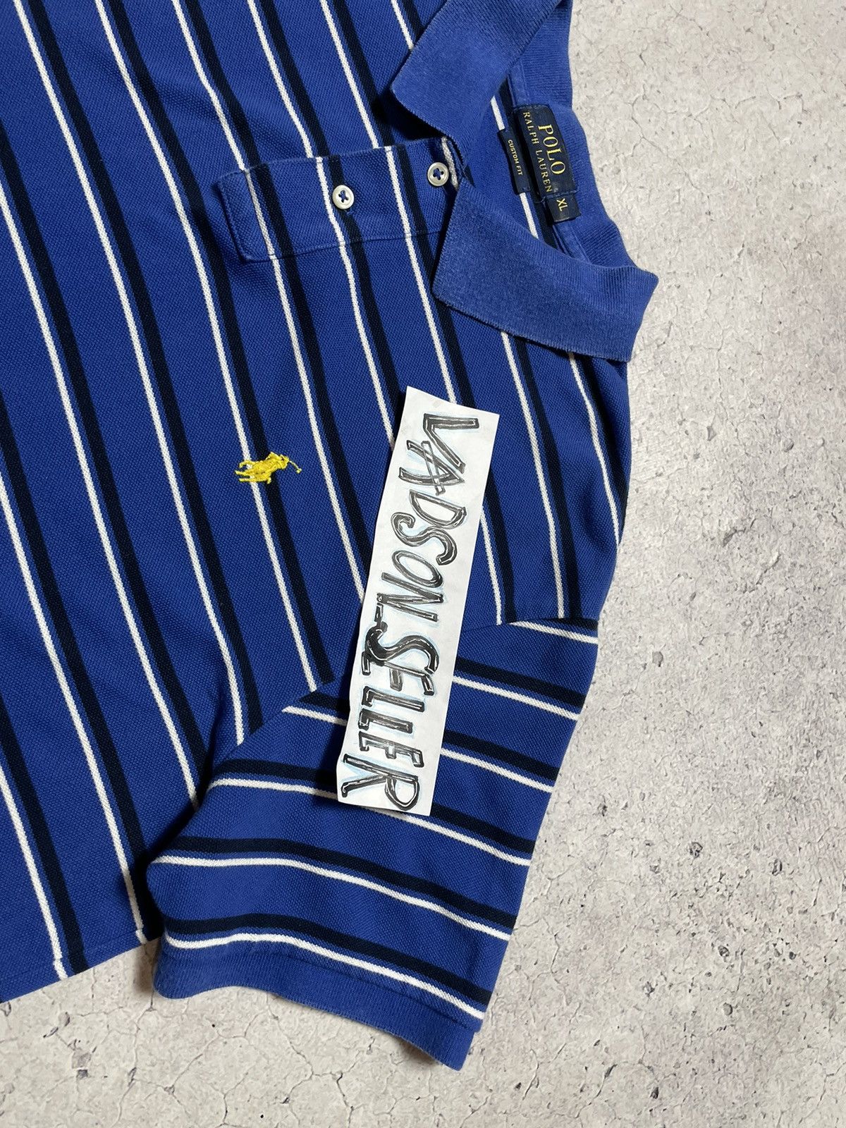 Polo Ralph Lauren × Vintage Vintage Polo T-Shirt Striped Polo Ralph Lauren Y2K Size US XL / EU 56 / 4 - 8 Thumbnail