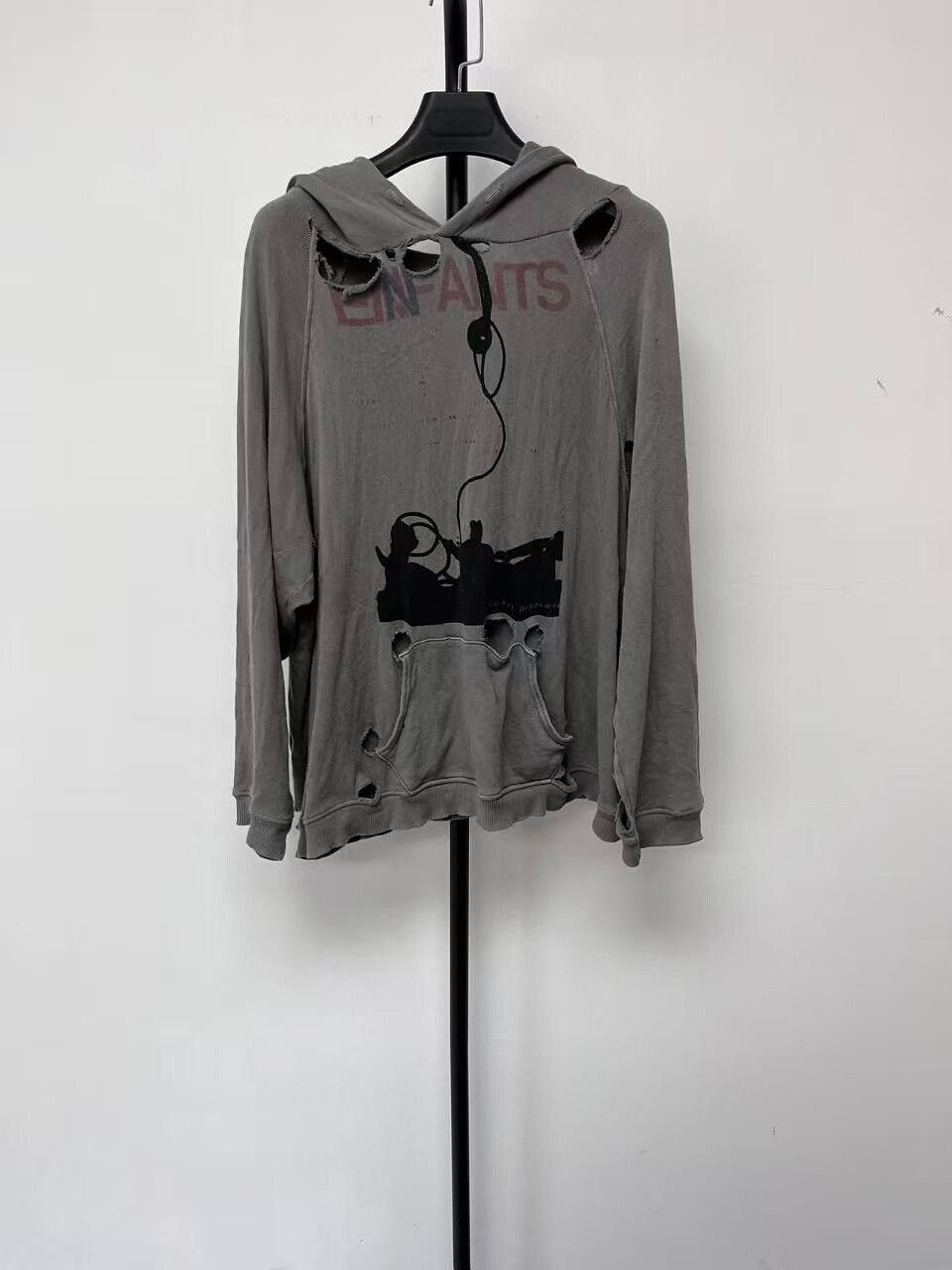 Enfants Riches Deprimes Enfants Riches Deprimes ERD Gray Phone Hoodie Size US XXL / EU 58 / 5 - 1 Thumbnail