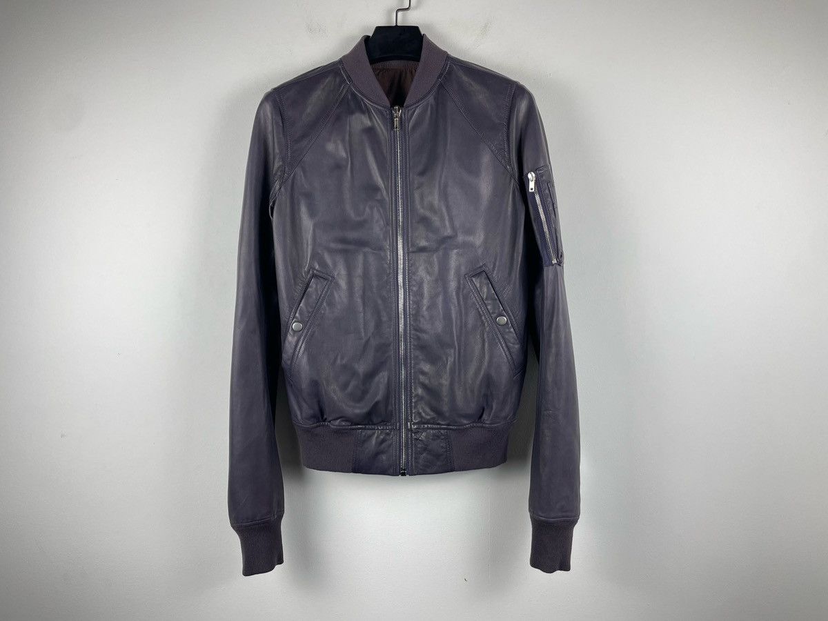 Rick Owens Sz 50 Rick Owens 17AW Raglan Lambskin Leather Bomber