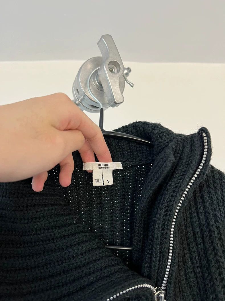 Helmut Lang Helmut Lang size SSlant Zip Stand Neck Stubby Knit Cardigan Size US S / EU 44-46 / 1 - 6 Thumbnail