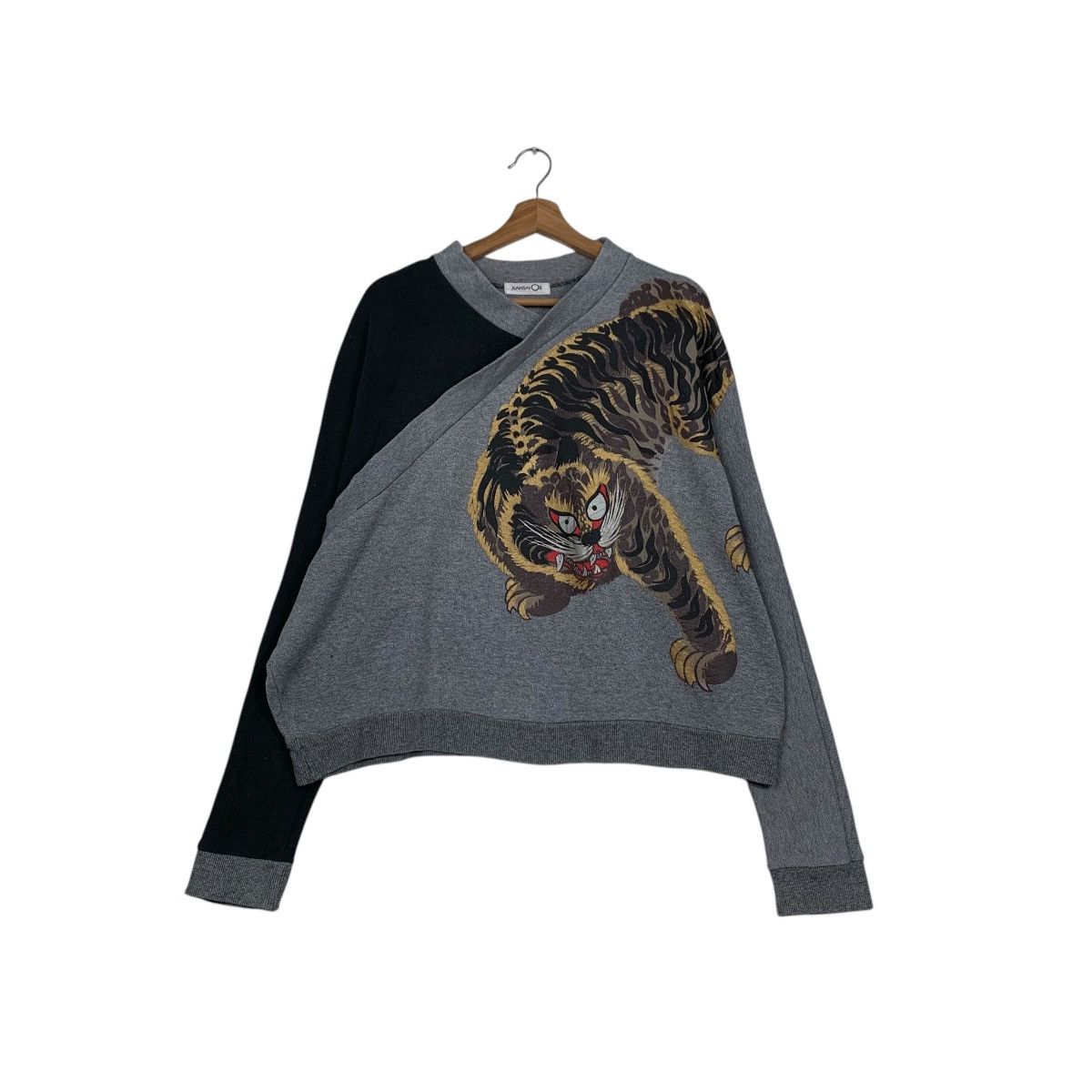 Japanese Brand KANSAI ENERGY Tiger Big Logo Oversized Sweatshirt #2223-C98 Size M / US 6-8 / IT 42-44 - 1 Thumbnail