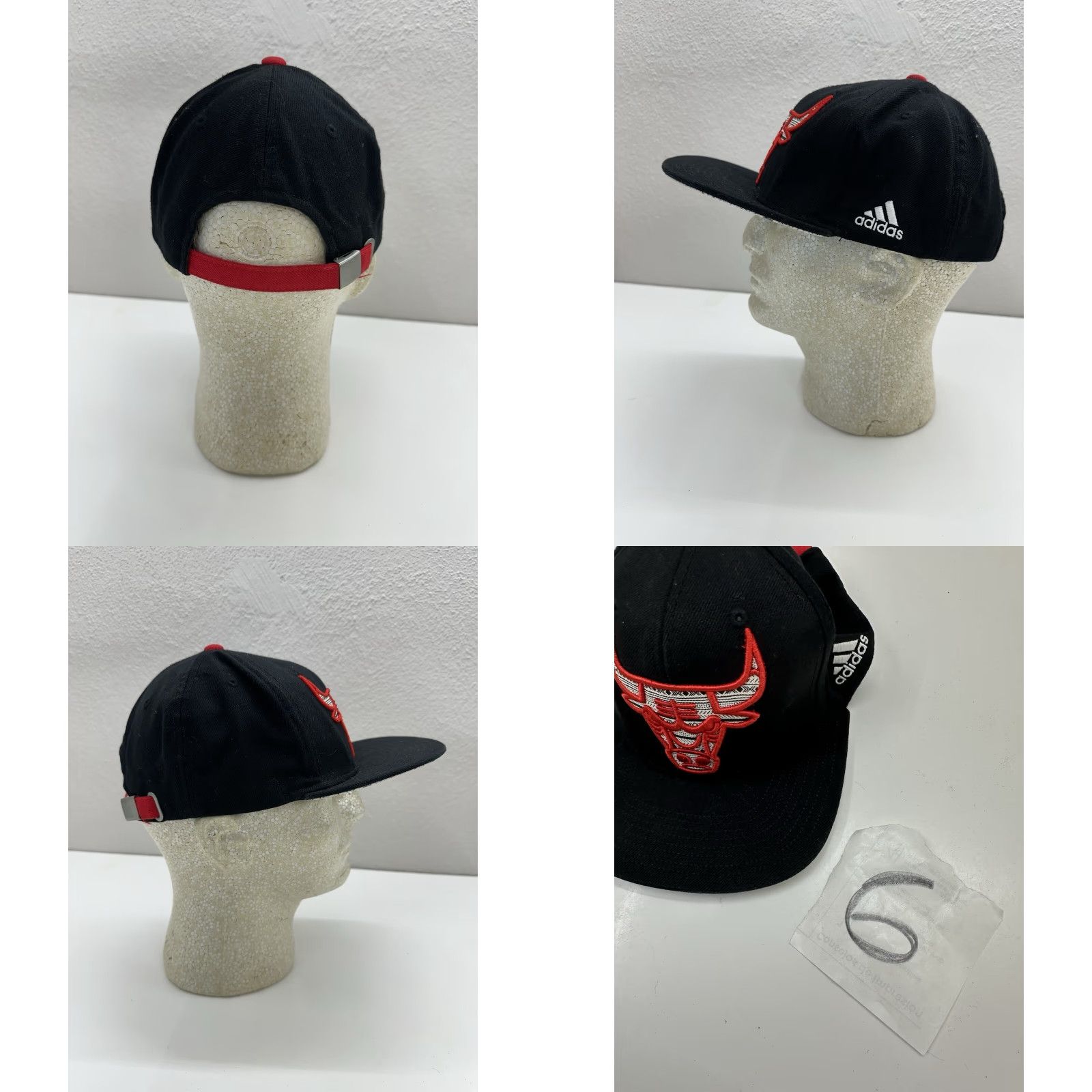Adidas Adidas NBA Chicago Bulls Hat Black Embroidered Logo Aztec Brim Adjustable Baseball Cap Men One Size Adjustable Black Aztec 90s Sports Cap Size ONE SIZE - 8 Thumbnail