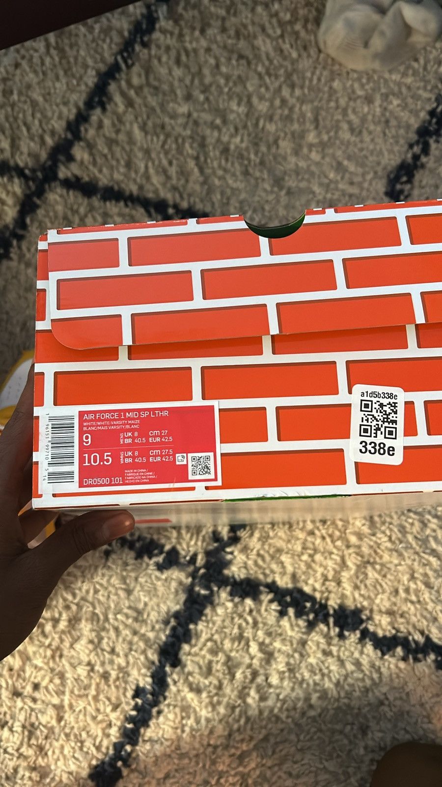 Nike × Off-White Off-White x Air Force 1 Mid SP Leather 'Varsity Maize Size US 9 / EU 42 - 7 Thumbnail