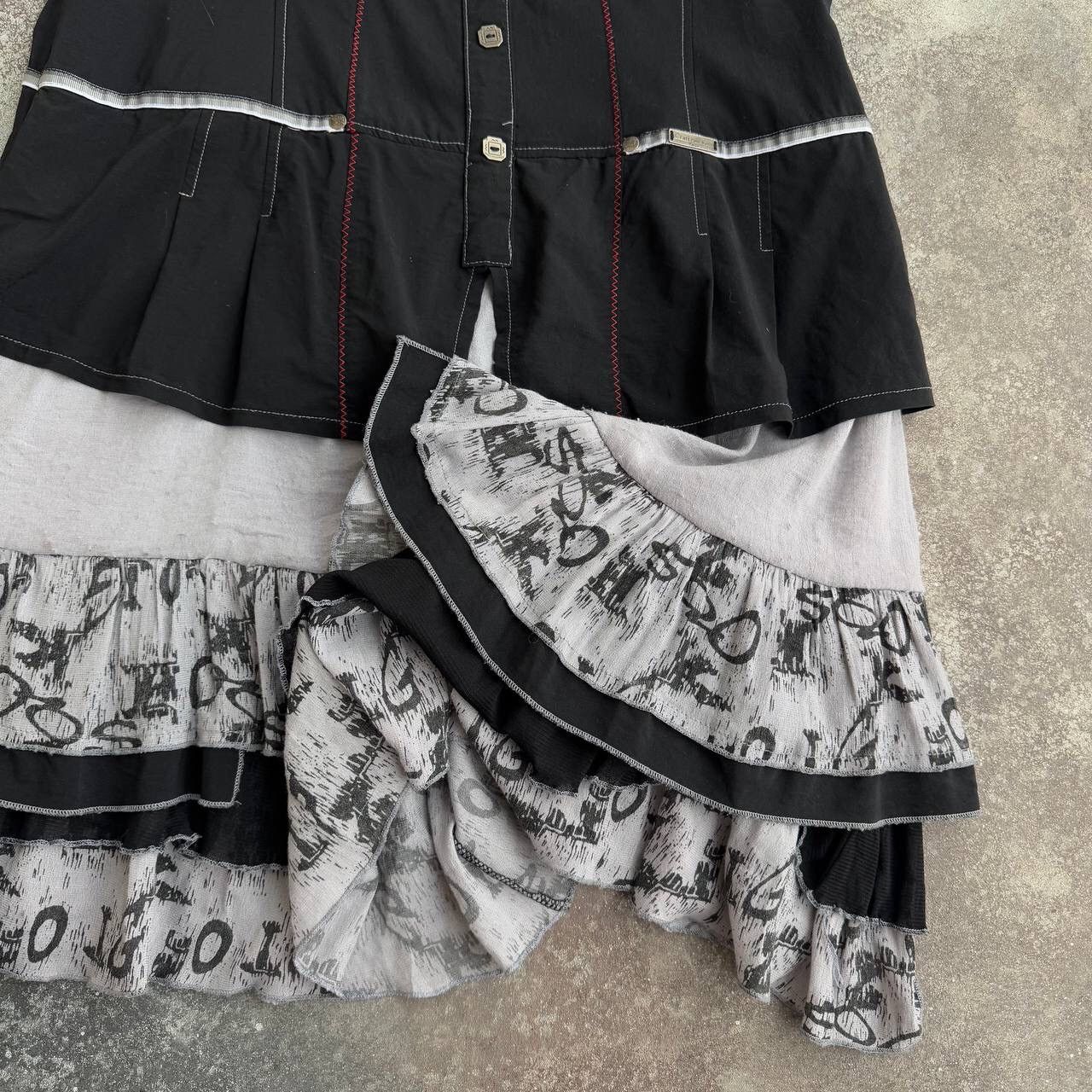 Hysteric Glamour × Vintage Amazing Vintage Avant Garde Gothic Pleated Dress Size M / US 6-8 / IT 42-44 - 9 Thumbnail