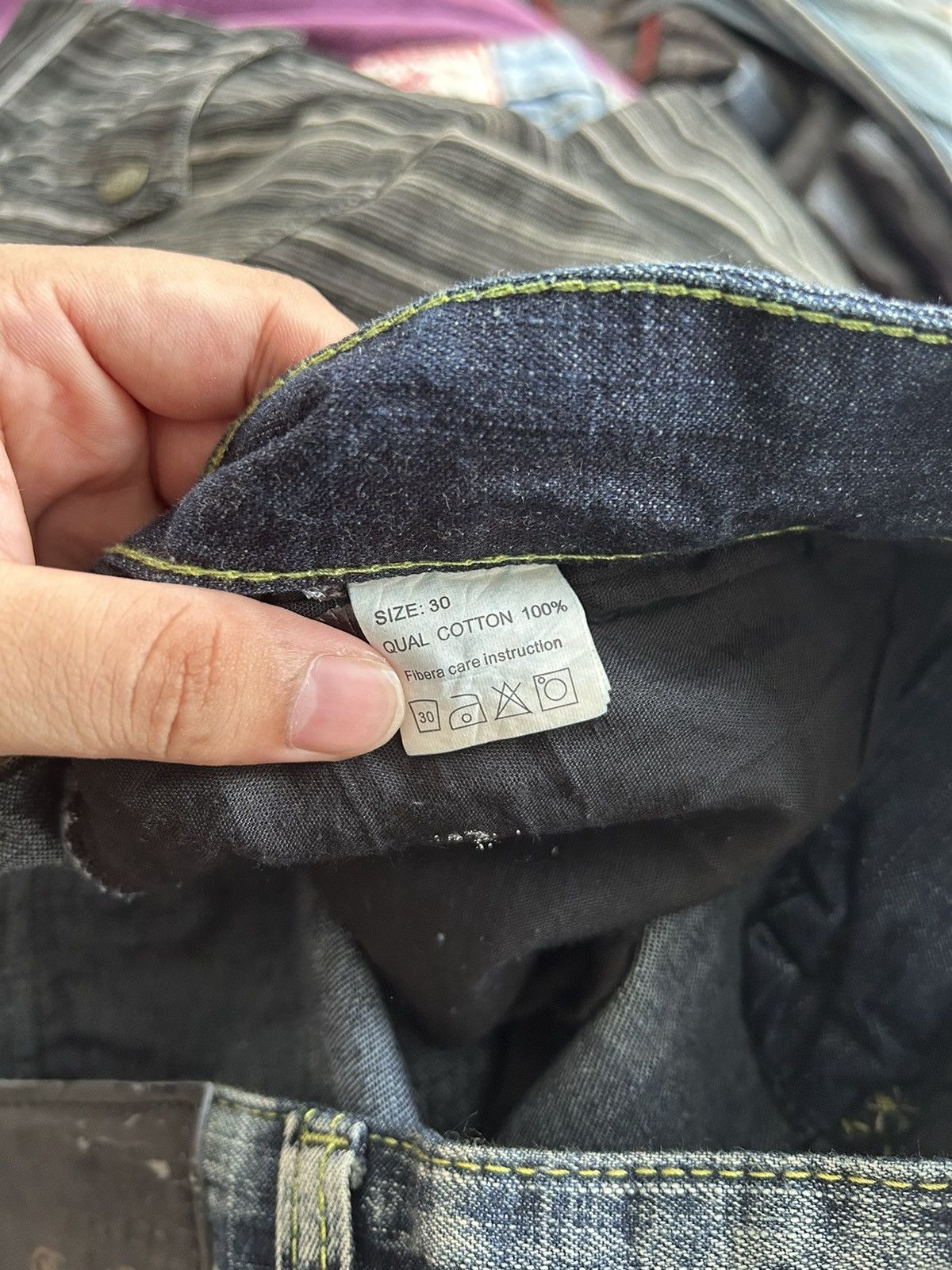 14th Addiction Flared Distressed Faded Wash Black Erown Jeans Size US 31 - 17 Thumbnail