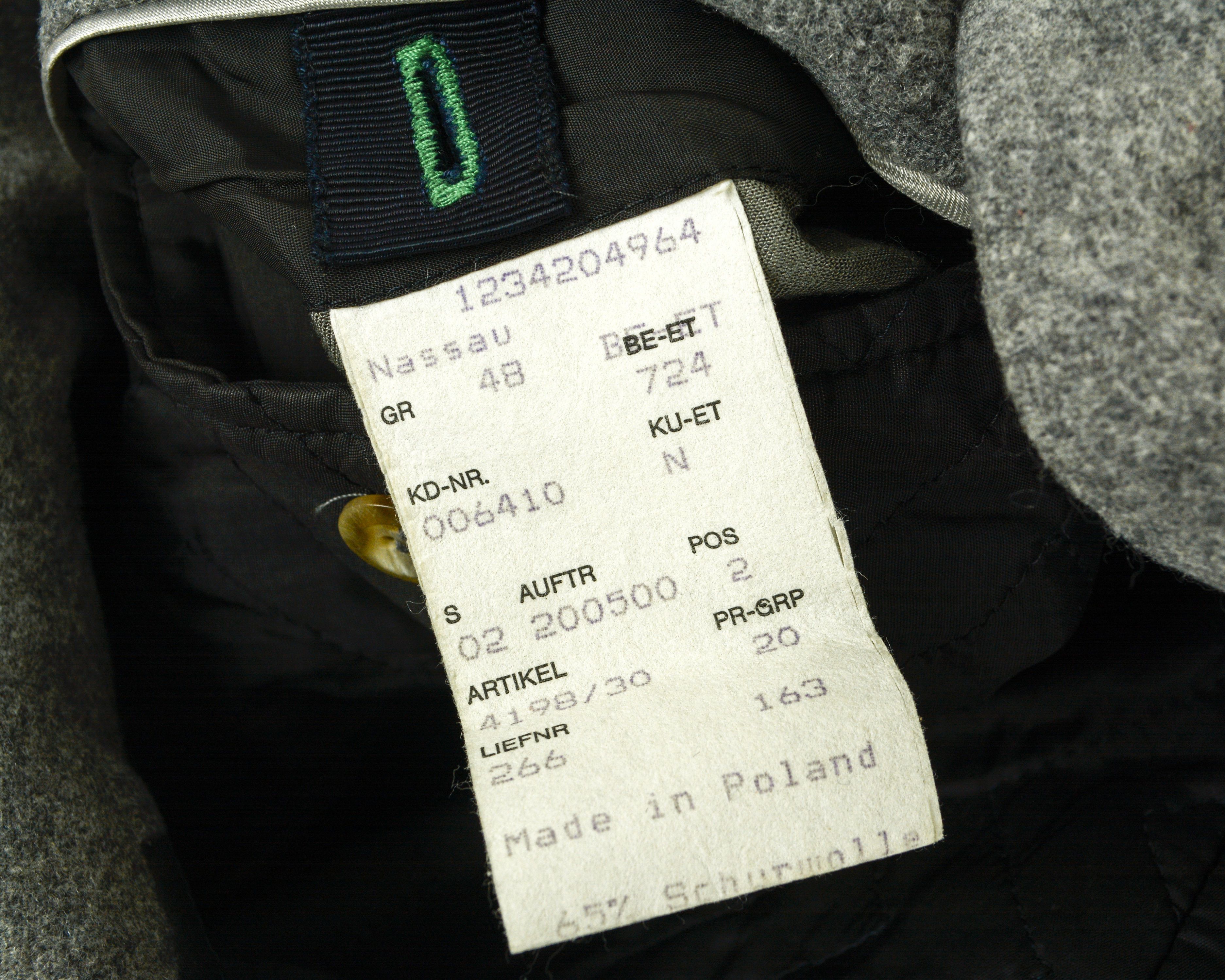 Tommy Hilfiger Nassau S Wool Over Coat Jacket Pea Grey Winter Outdoors Size US S / EU 44-46 / 1 - 4 Thumbnail