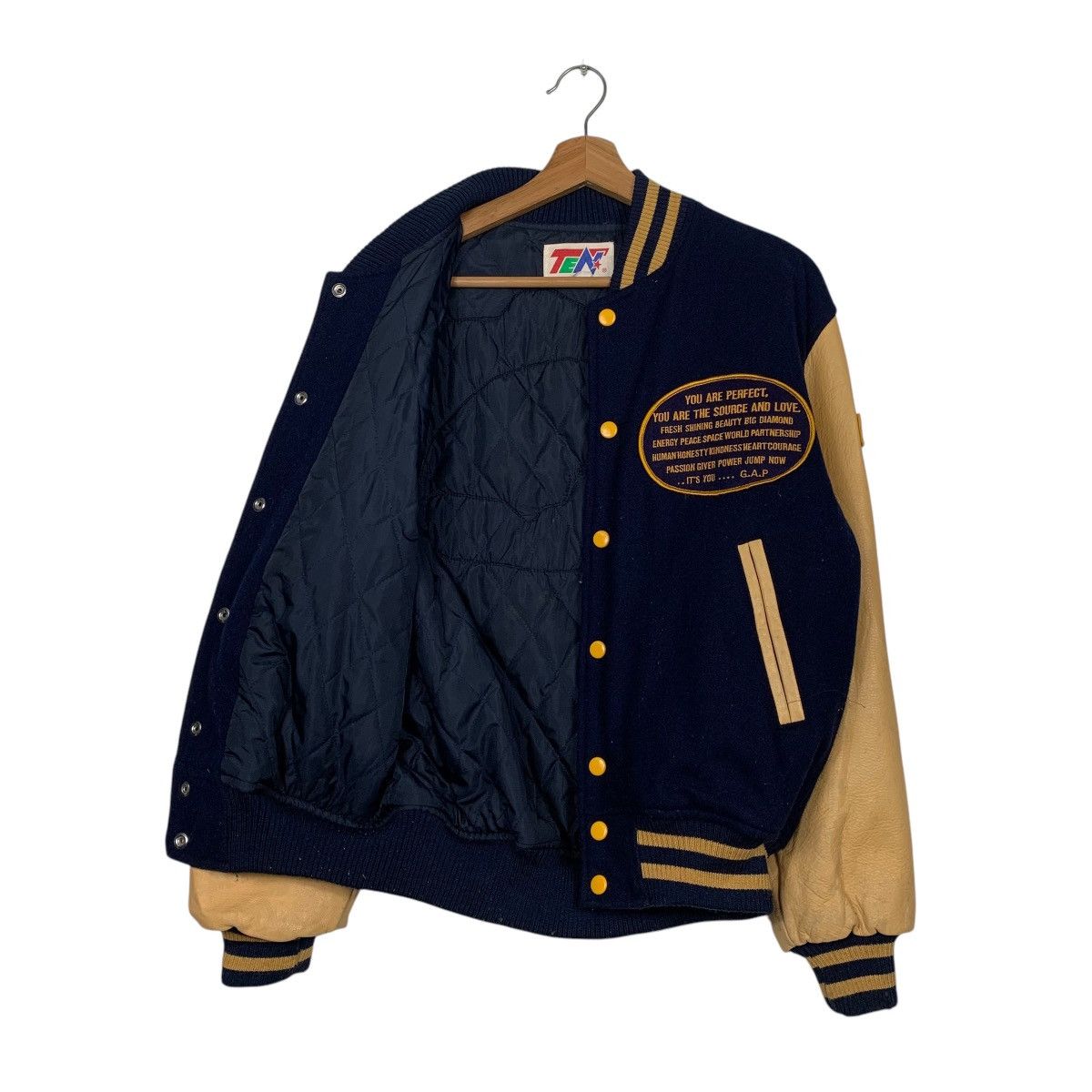 Japanese Brand Living In The Vision 67 GAP Leather Varsity Jacket Size US M / EU 48-50 / 2 - 9 Thumbnail