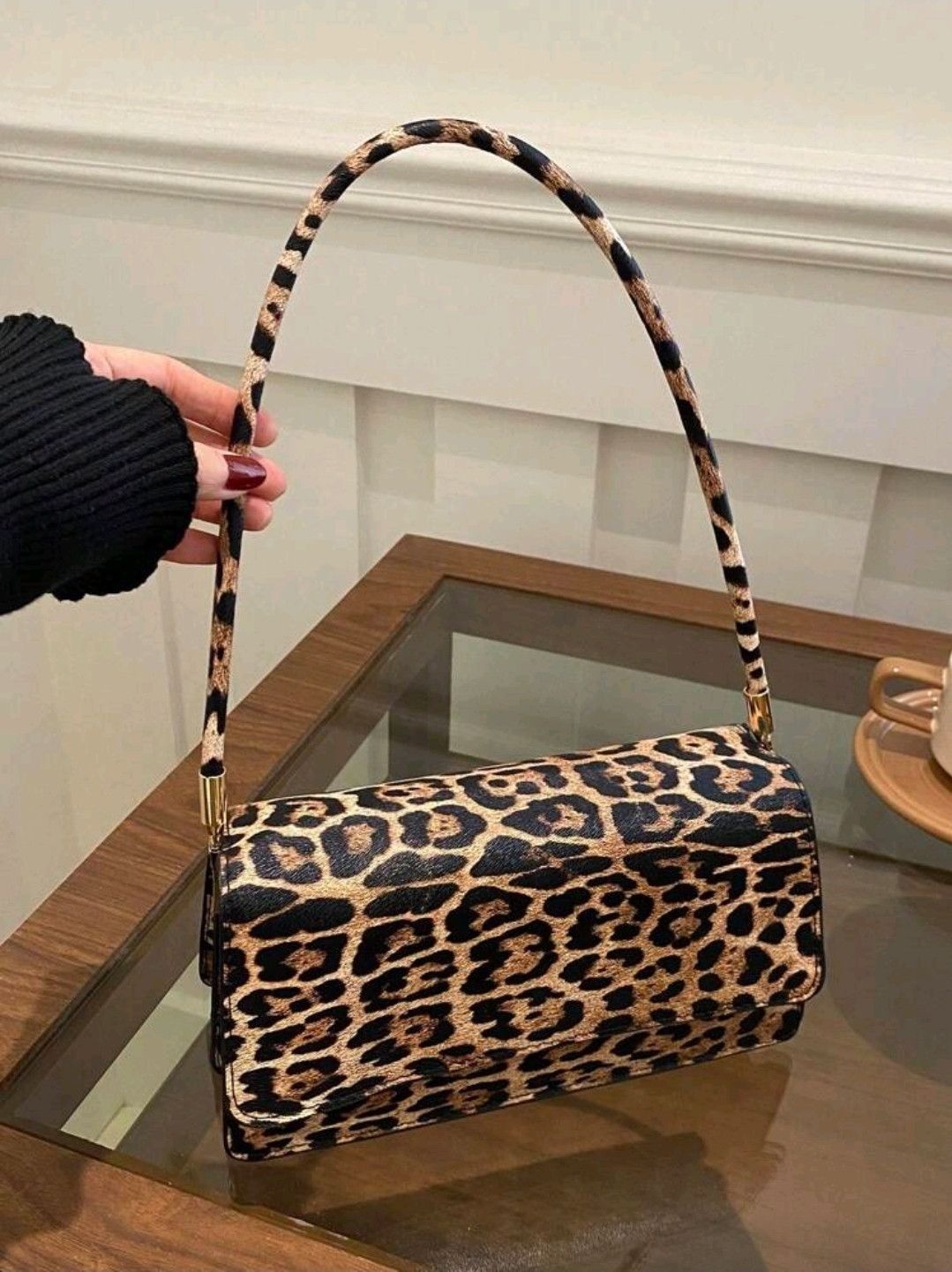 The Unbranded Brand Fashionable Solid Color Retro Minimalist Shoulder Bag Size ONE SIZE - 3 Thumbnail