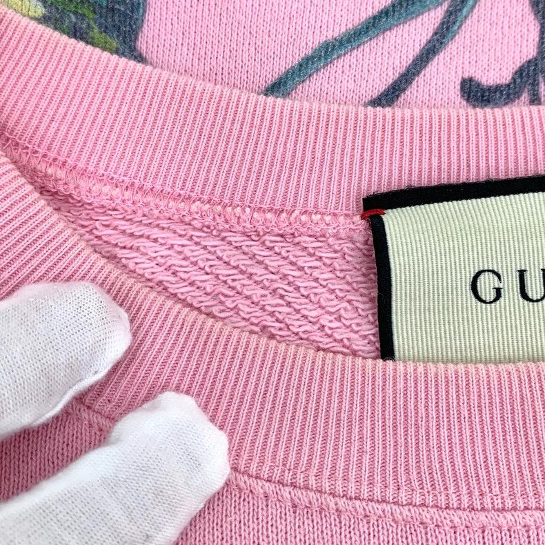 Gucci Gucci Pink deer letter printed cotton round-neck long-slee Size S / US 4 / IT 40 - 9 Thumbnail
