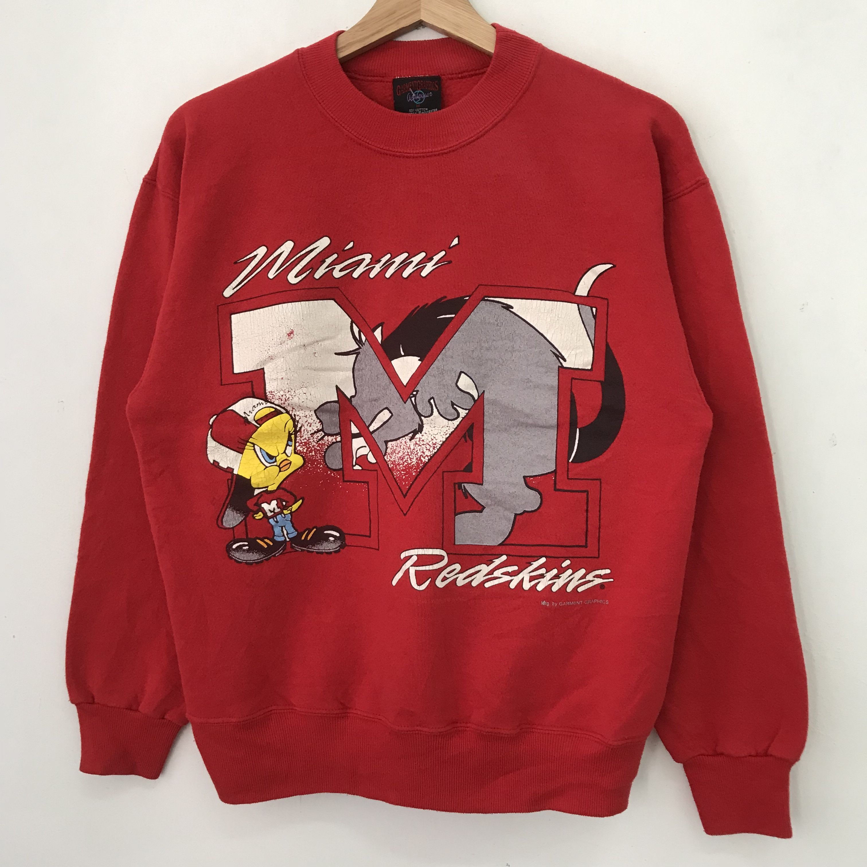 Vintage Vintage 90's Miami University Ncaa Red Sw - 420 Size US M / EU 48-50 / 2 - 3 Thumbnail